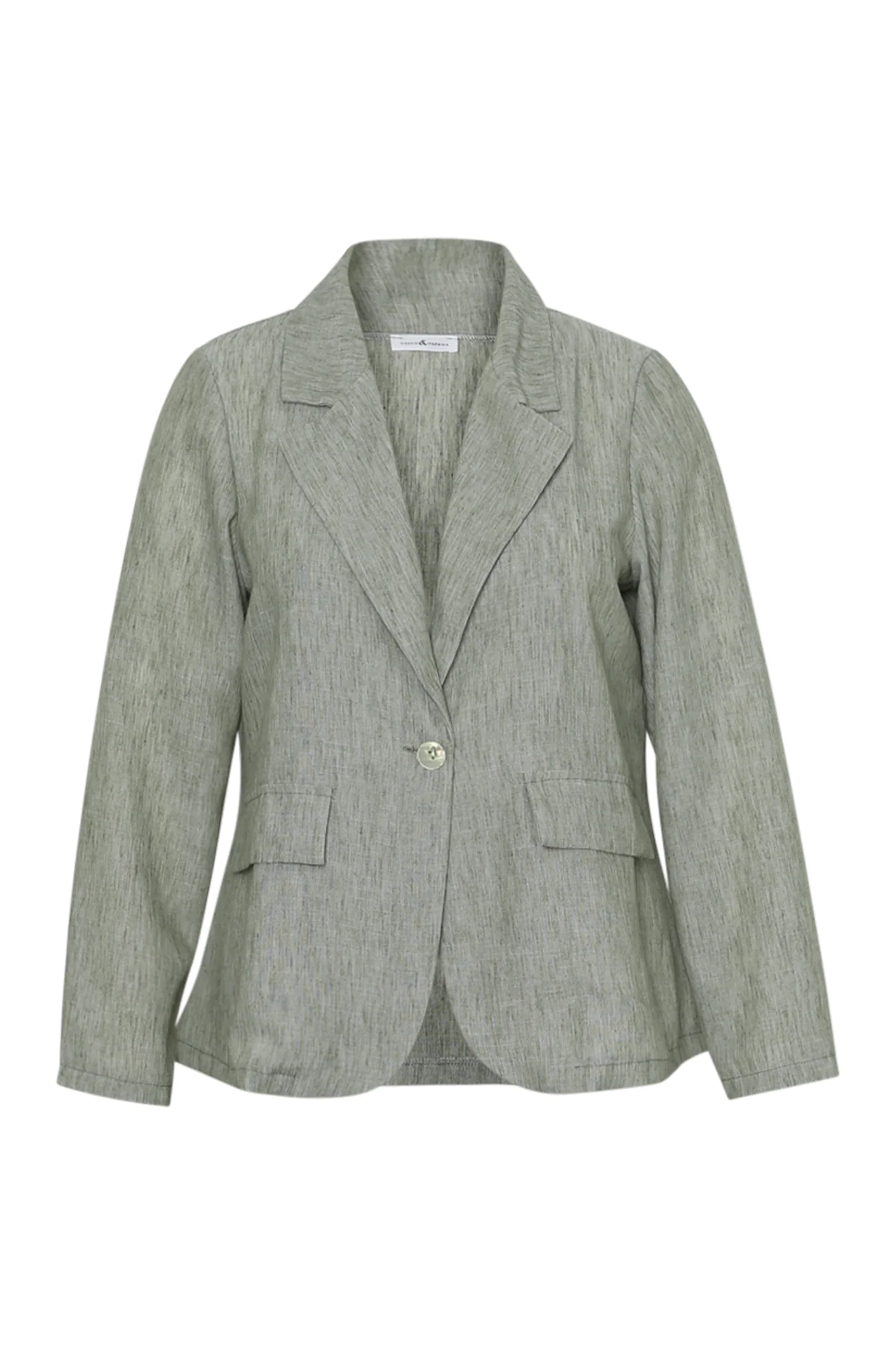 Blazer van uni viscose en linnen - Image 8