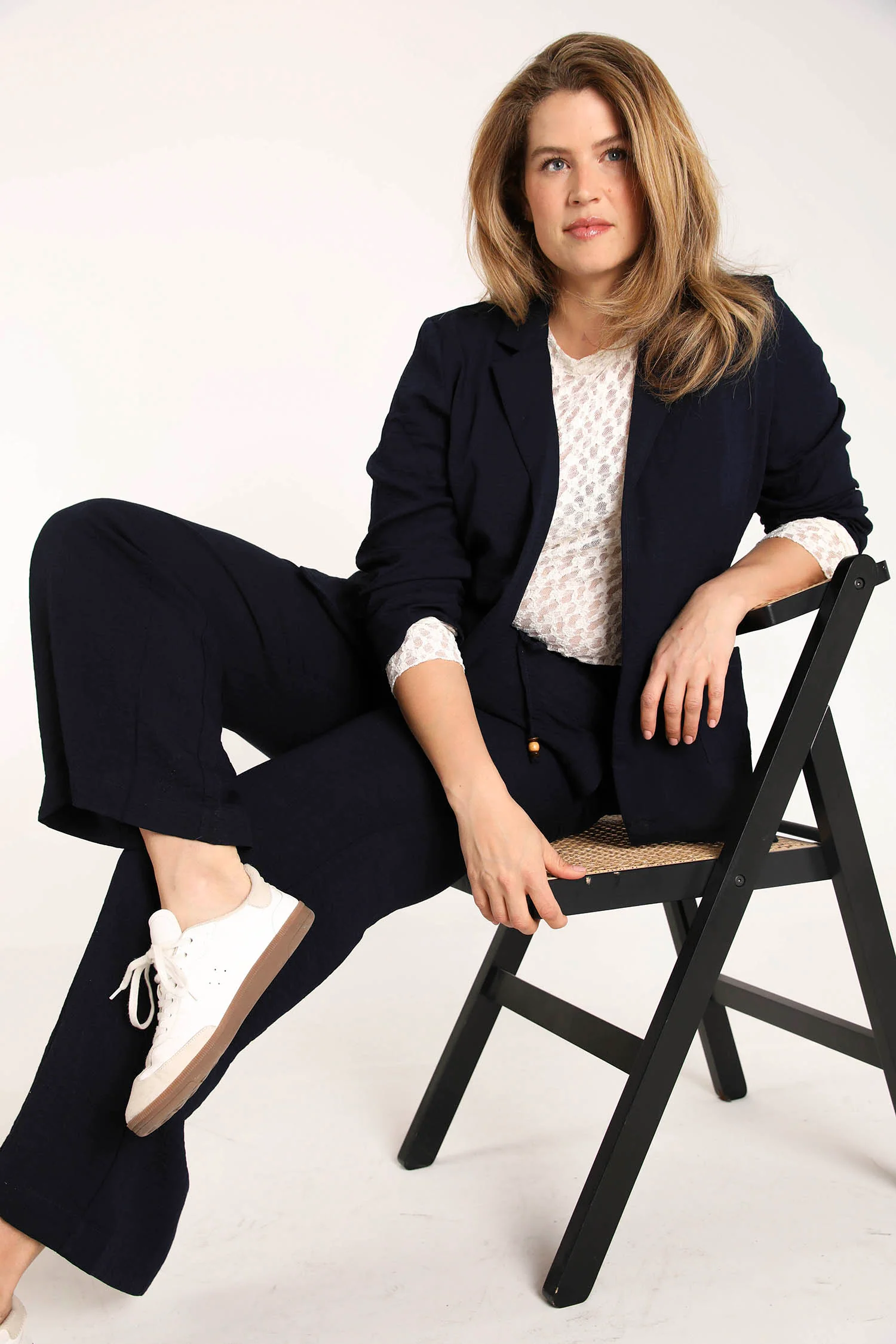 Zachte blazer van effen viscose - Image 8