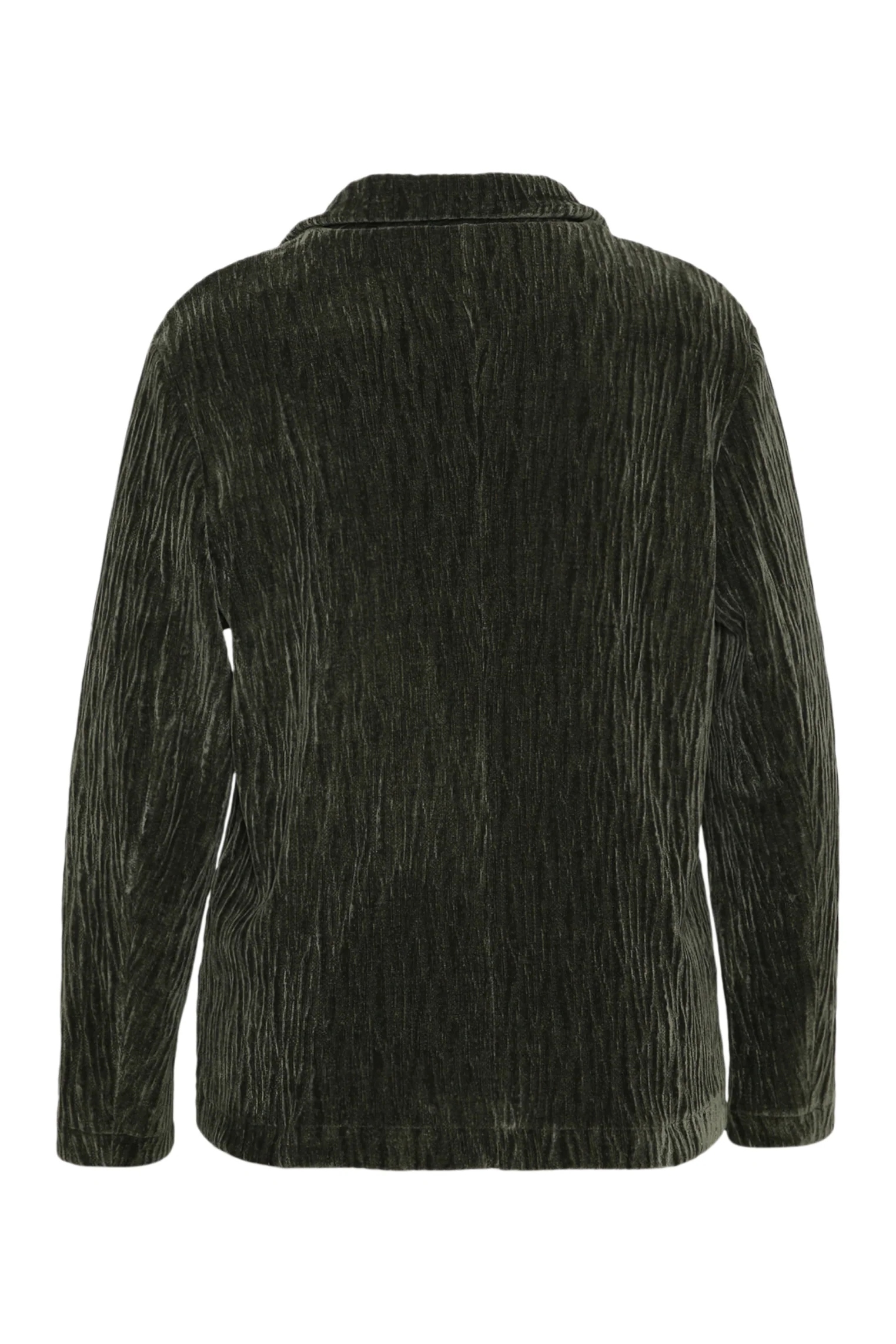Effen blazer van geplooid fluweel - Image 10