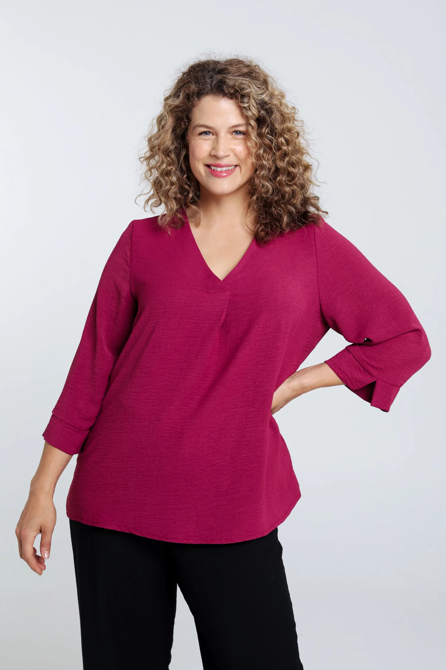Losse, effen blouse - Image 12