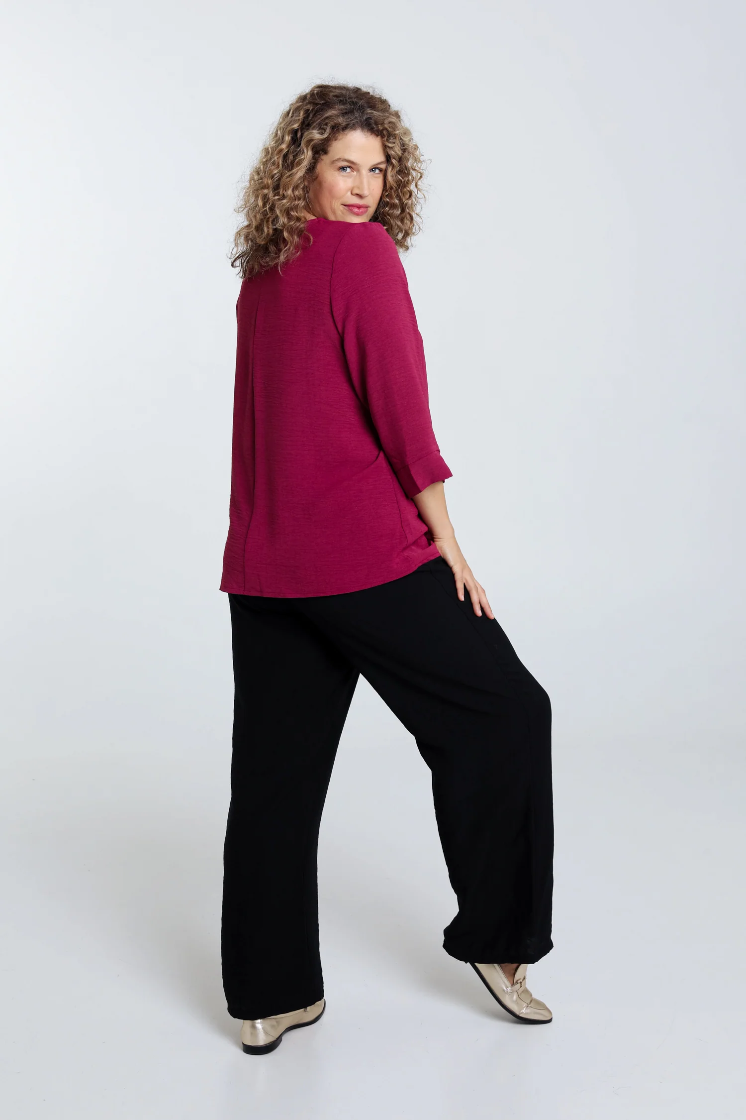 Losse, effen blouse - Image 14