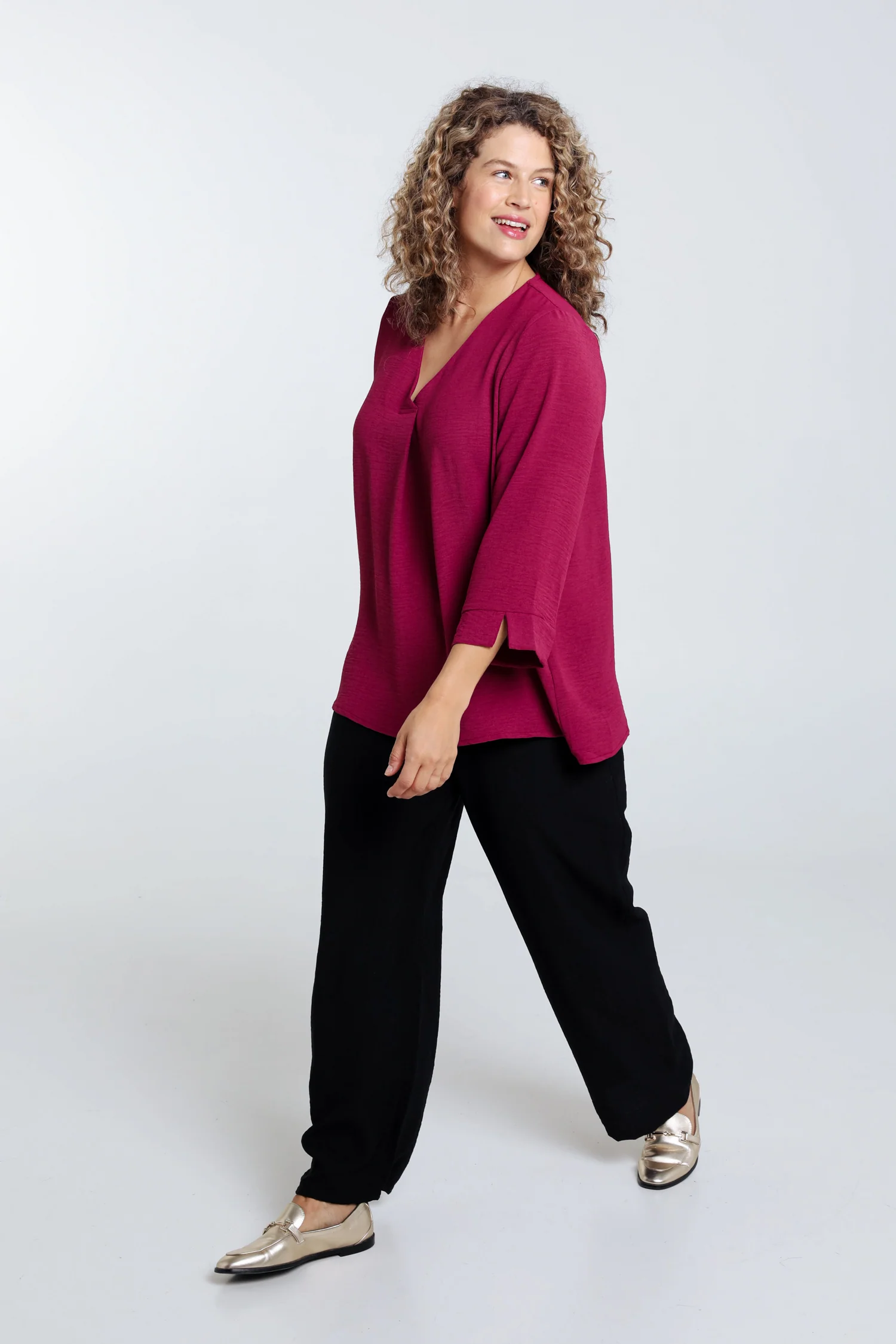 Losse, effen blouse - Image 17