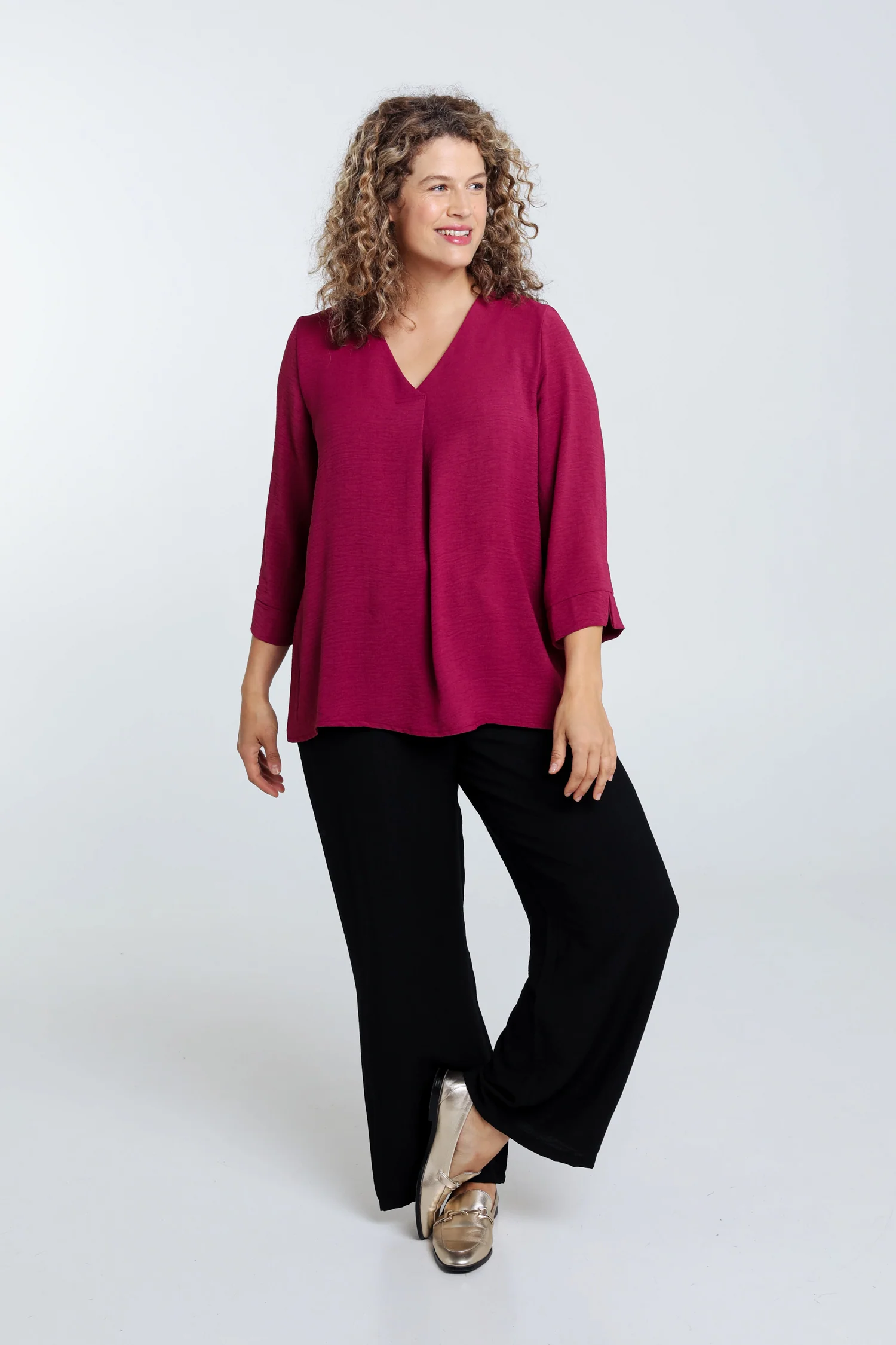 Losse, effen blouse - Image 19