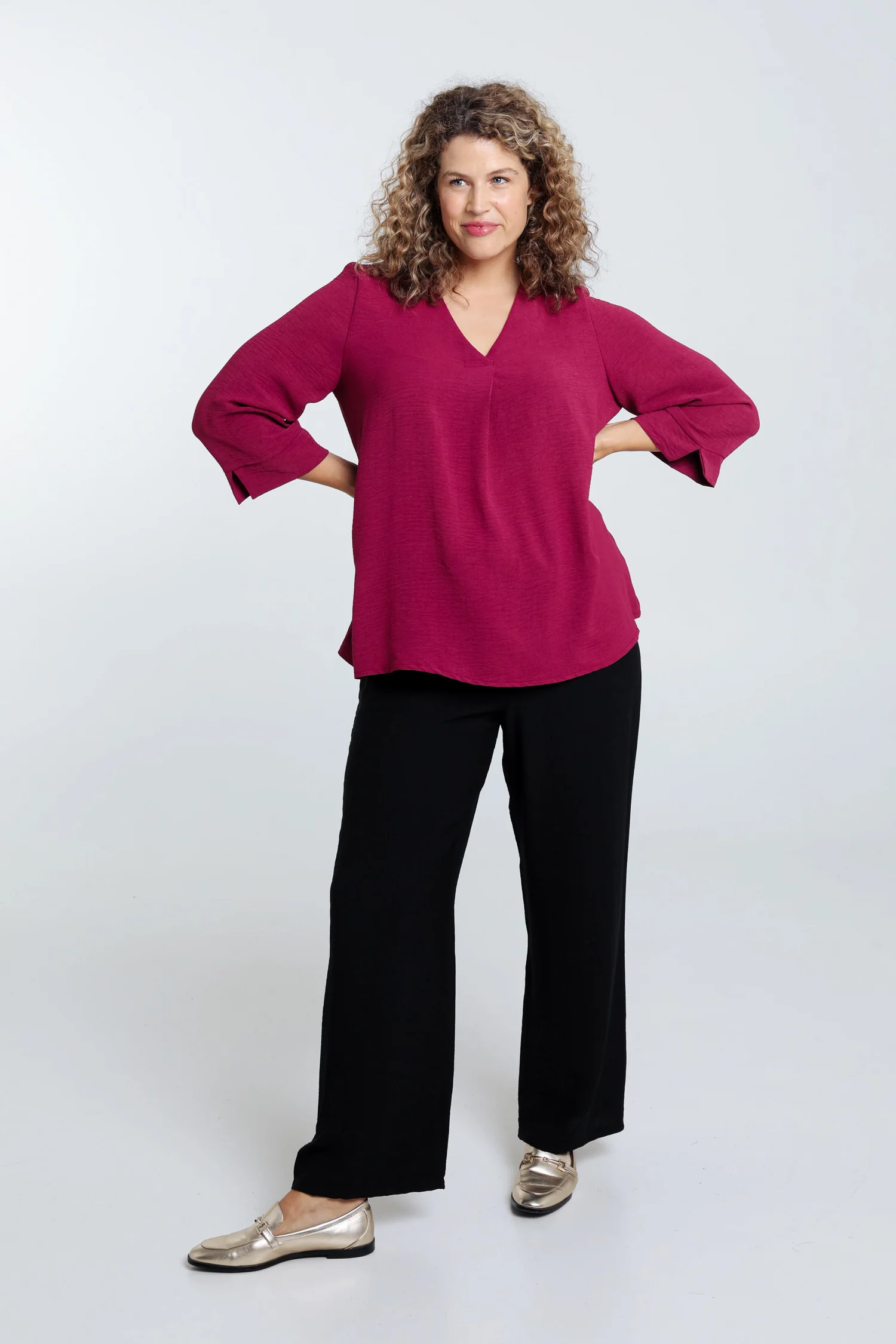 Losse, effen blouse - Image 20