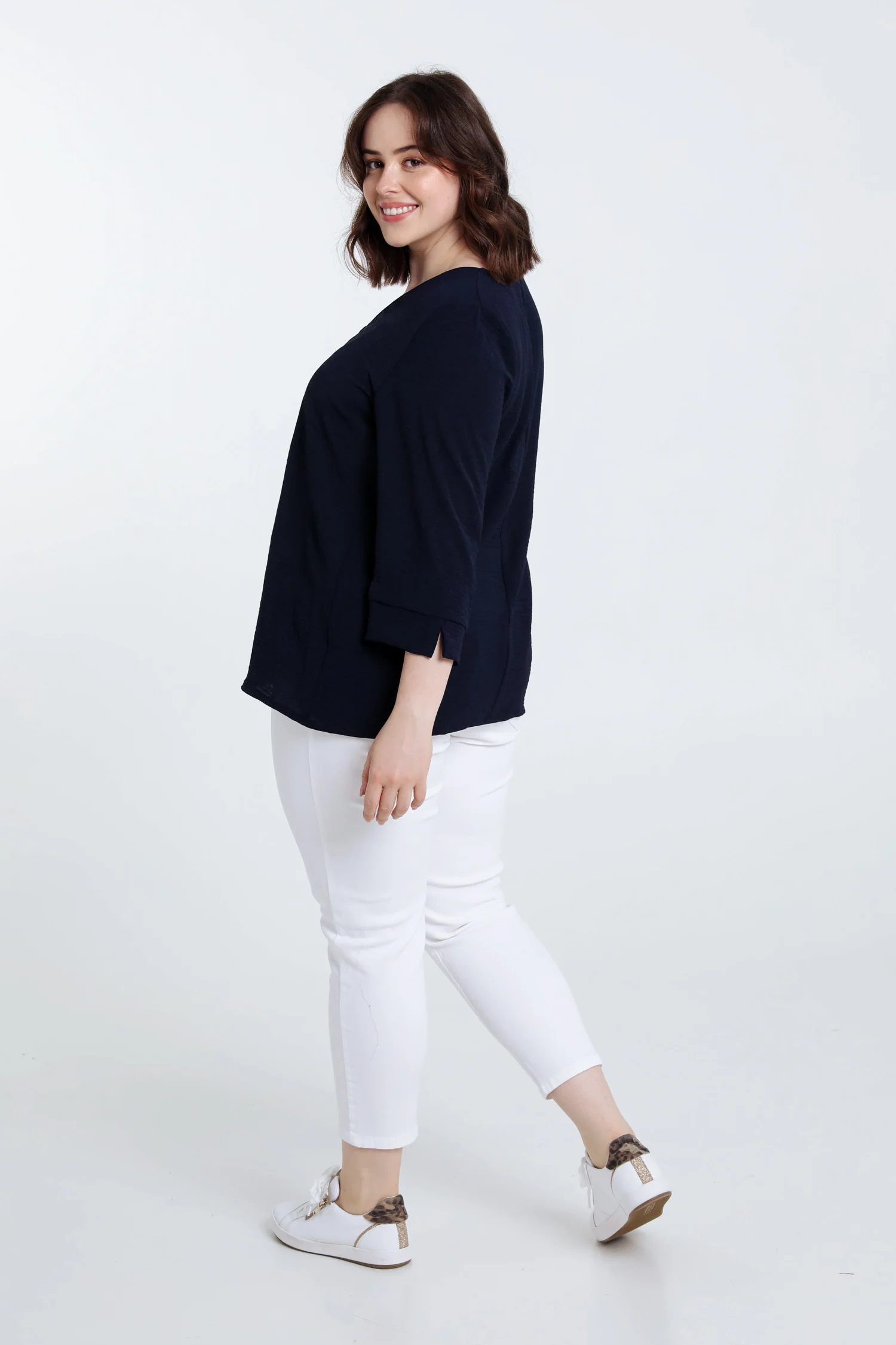 Losse, effen blouse - Image 24