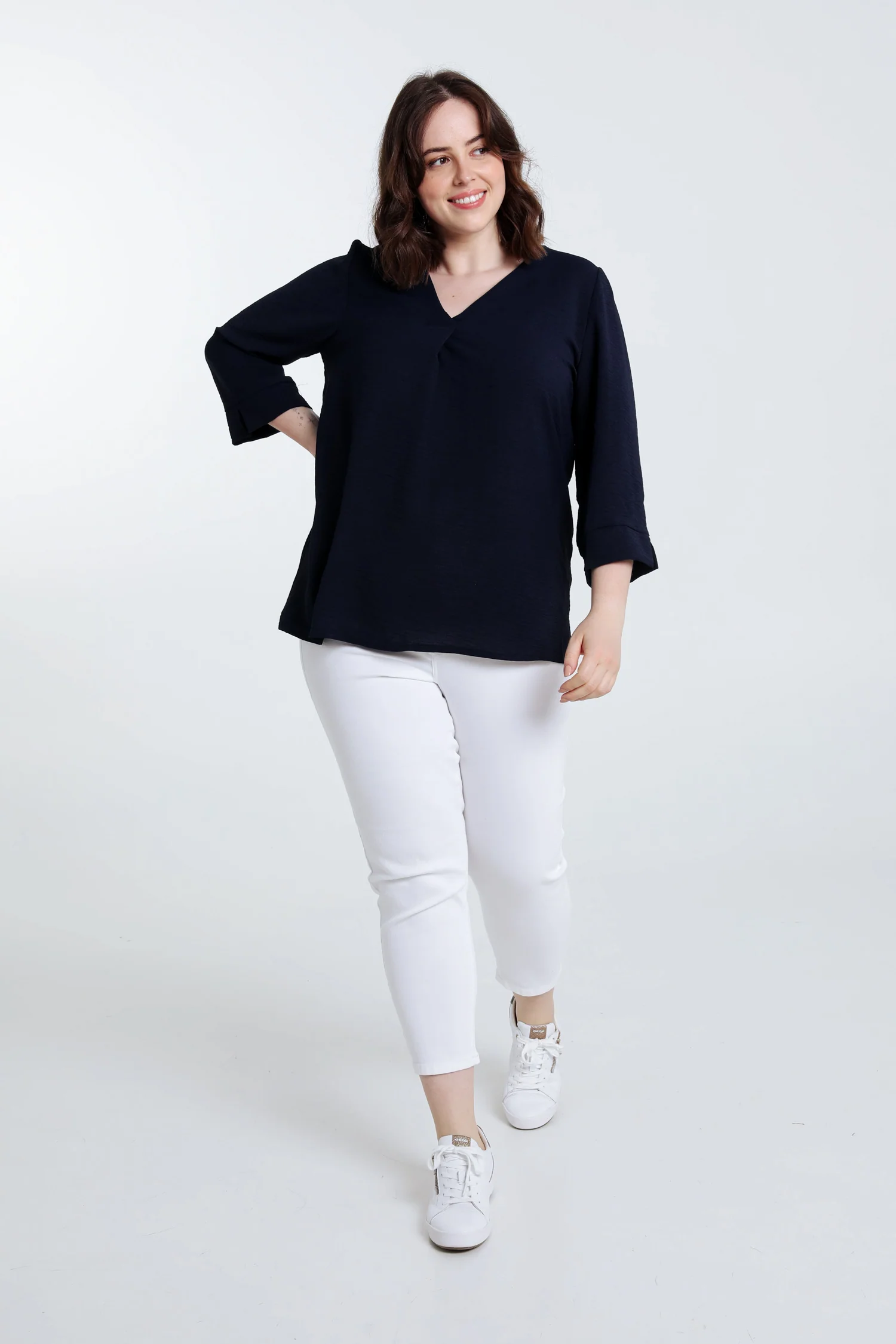 Losse, effen blouse - Image 29