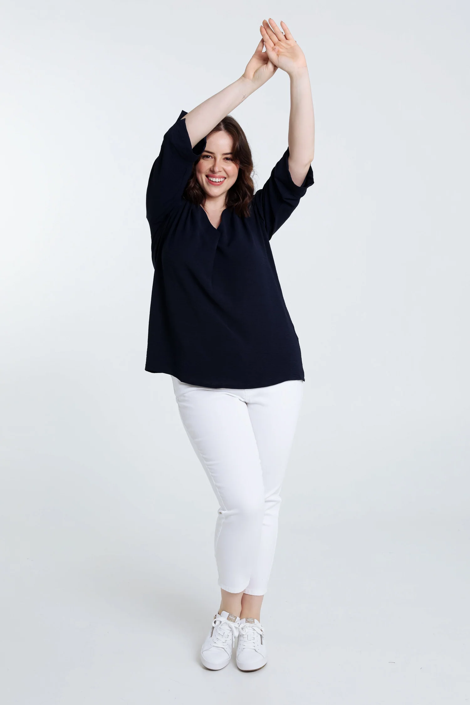 Losse, effen blouse - Image 30