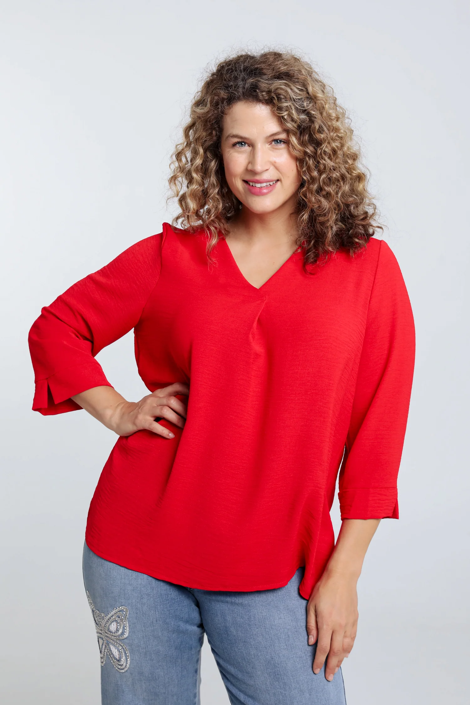 Losse, effen blouse - Image 34