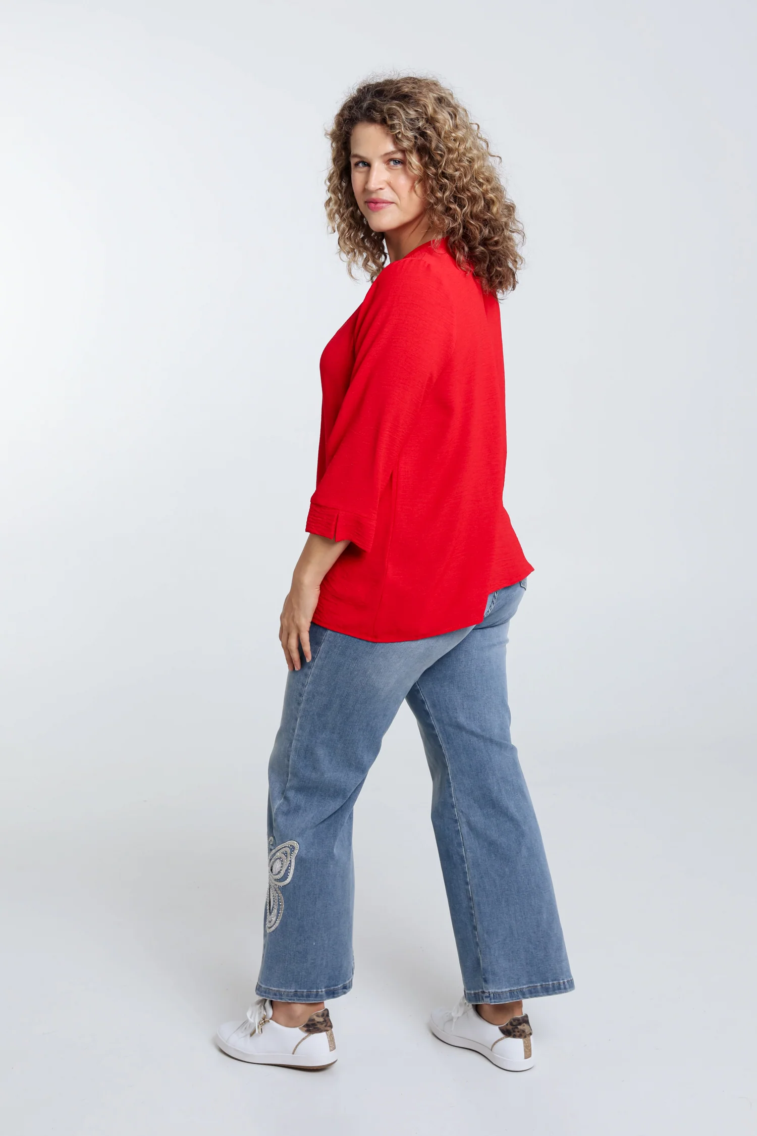 Losse, effen blouse - Image 35
