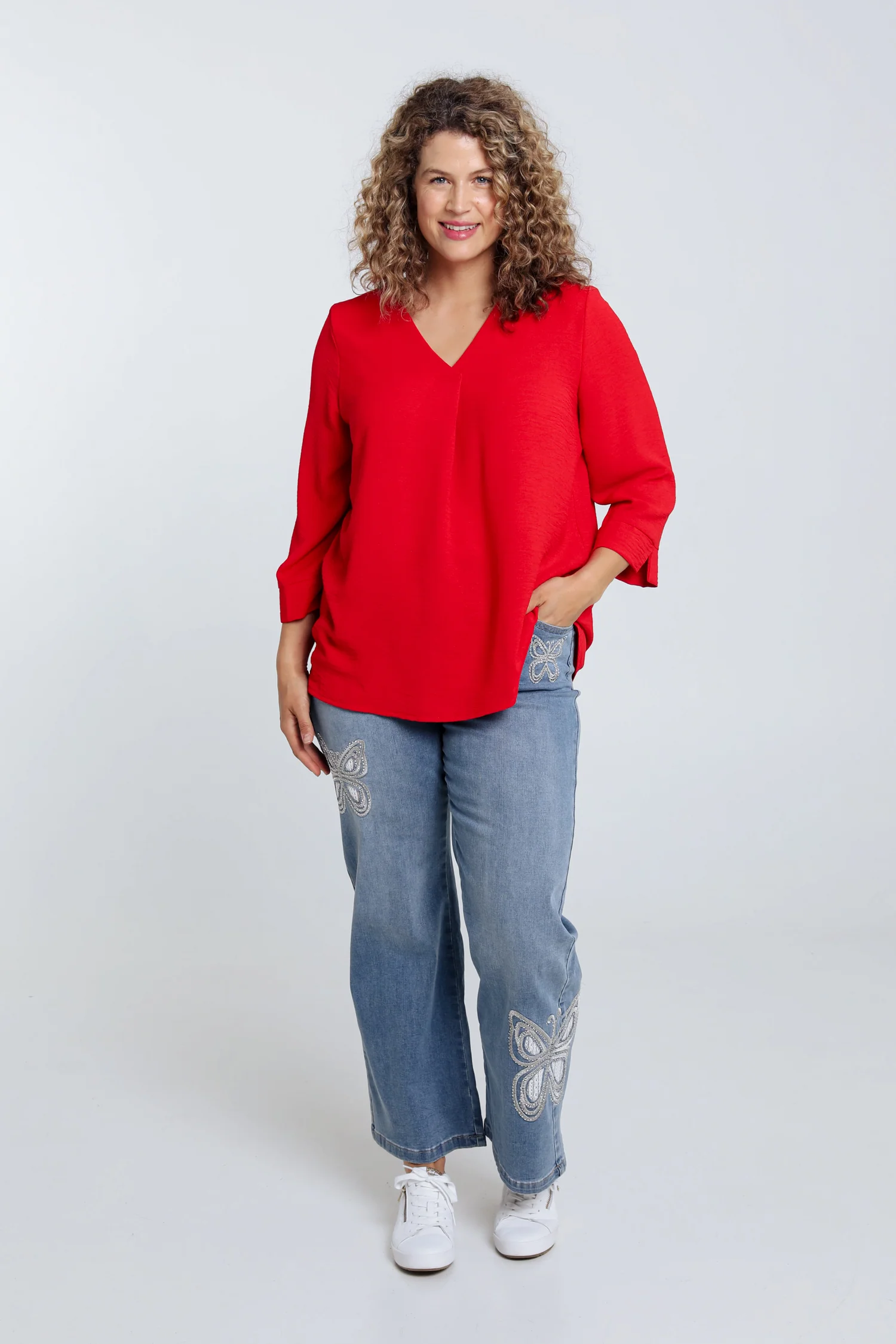 Losse, effen blouse - Image 39
