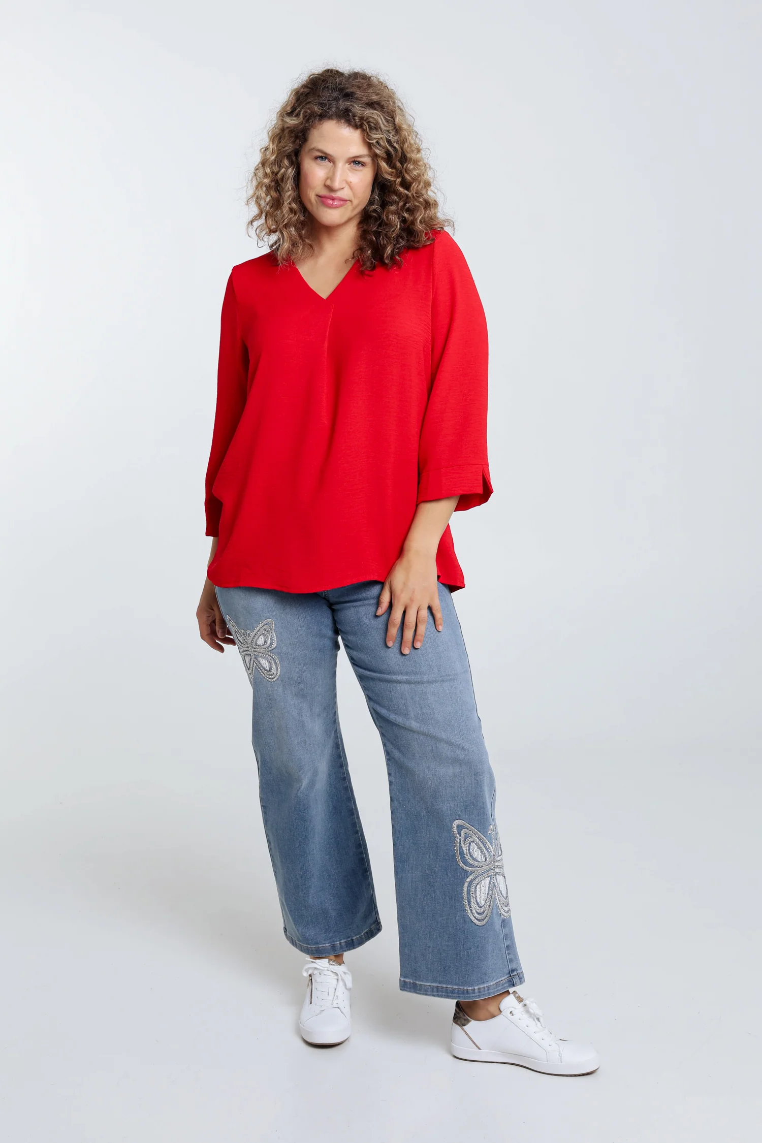 Losse, effen blouse - Image 41