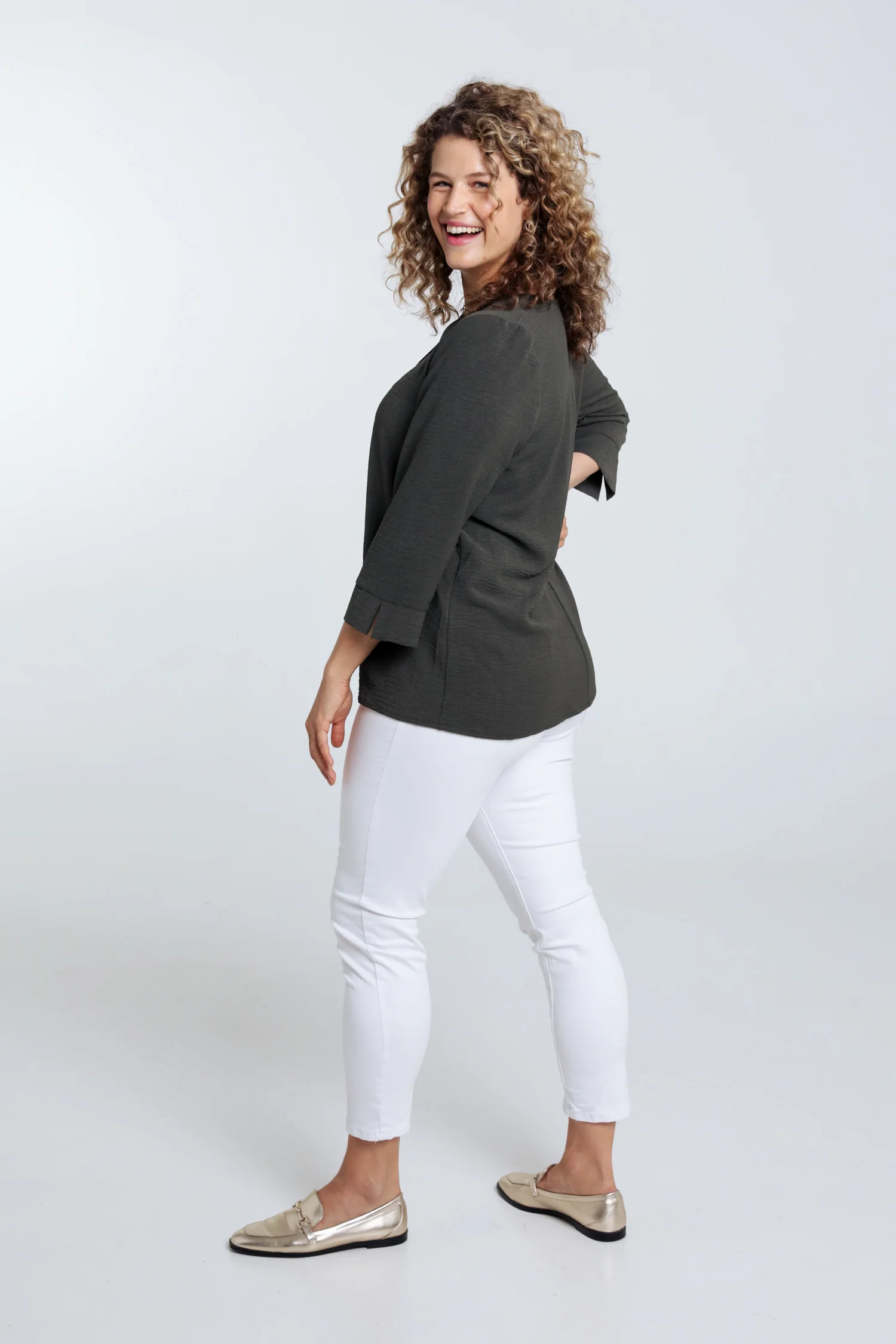 Losse, effen blouse - Image 46