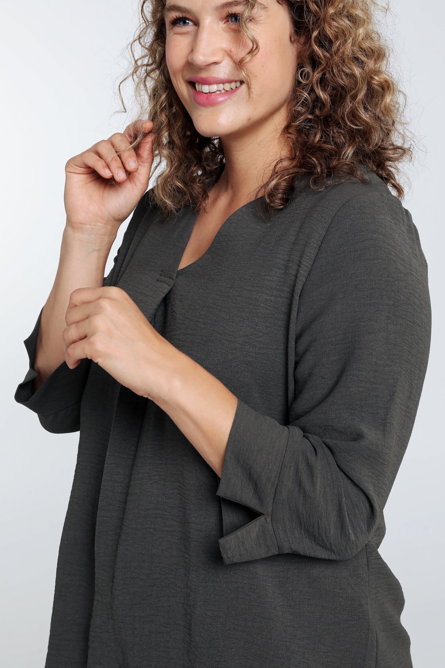 Losse, effen blouse - Image 47