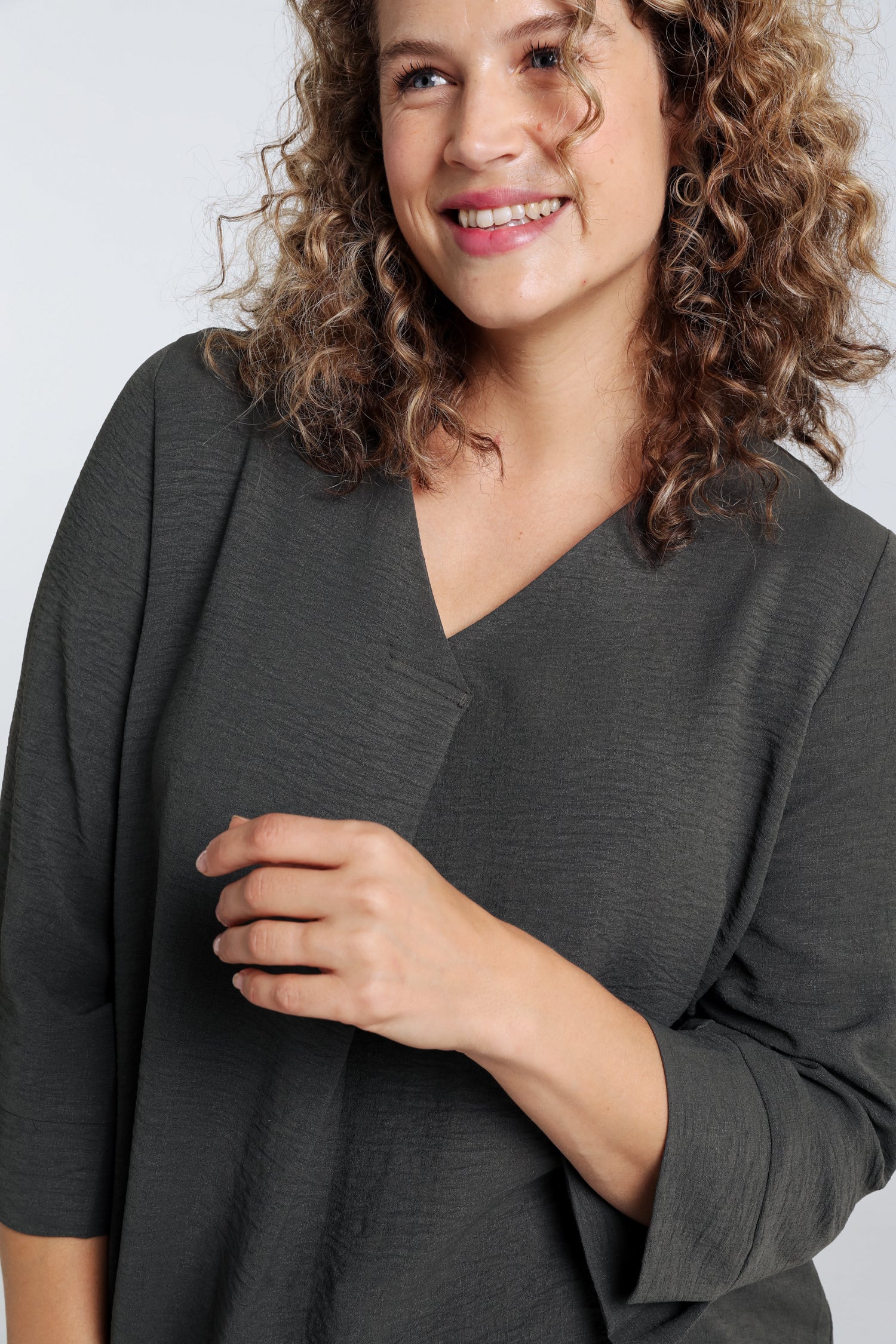 Losse, effen blouse - Image 48