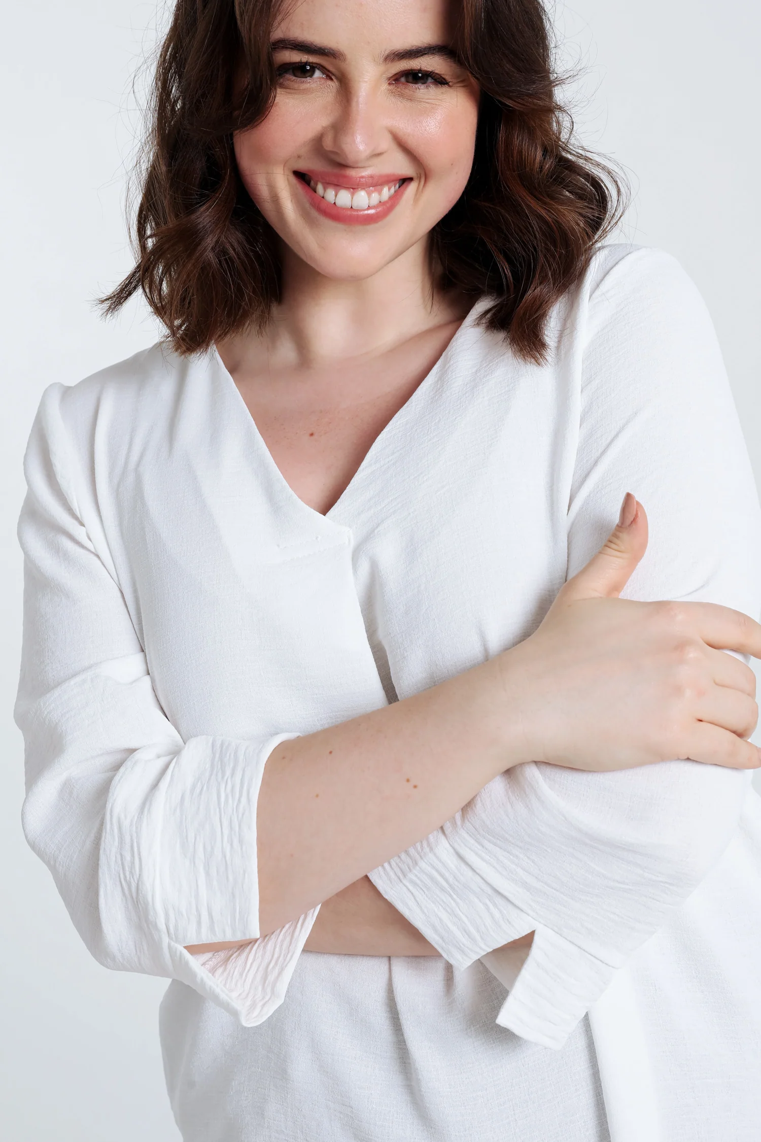 Losse, effen blouse - Image 5