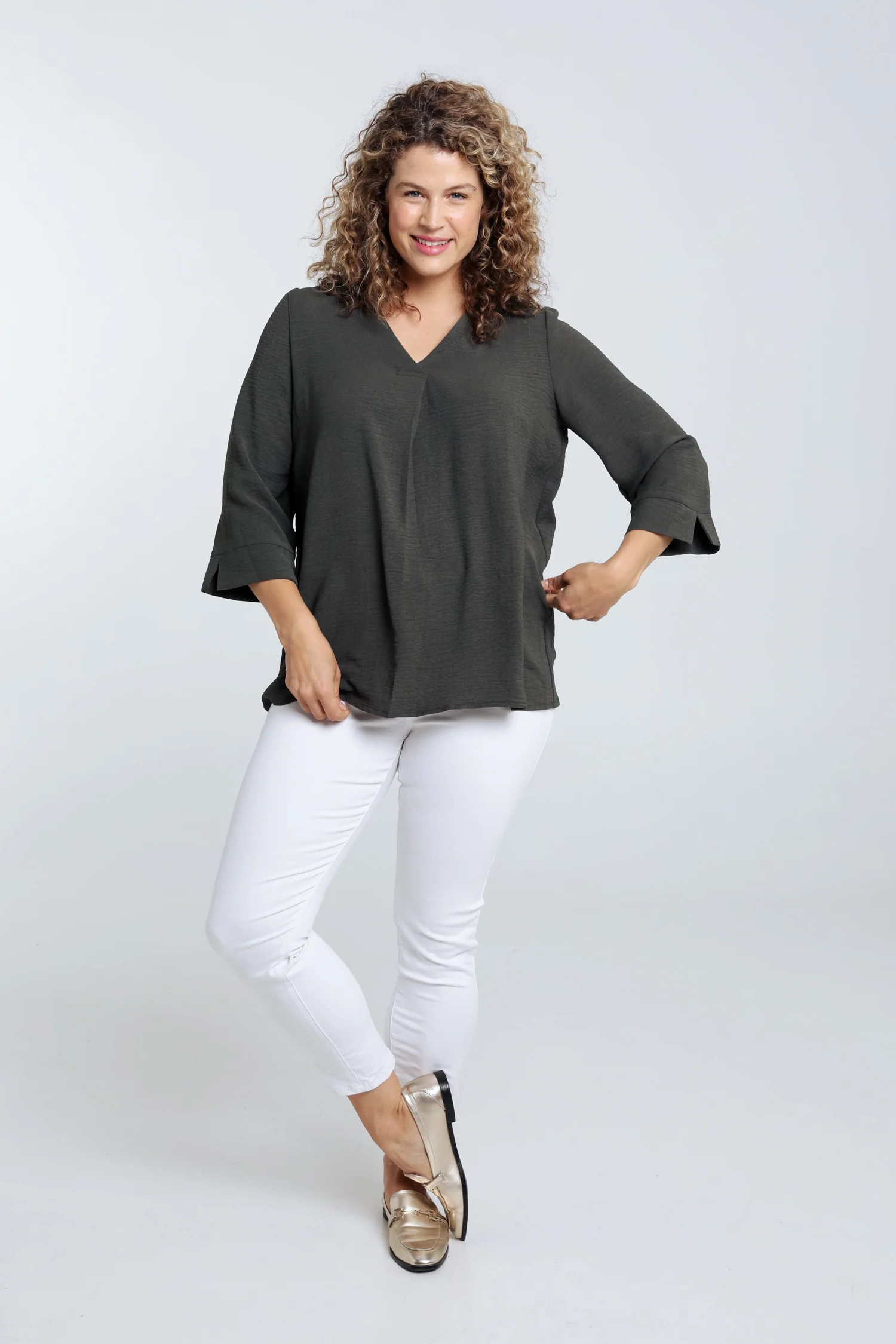 Losse, effen blouse - Image 51