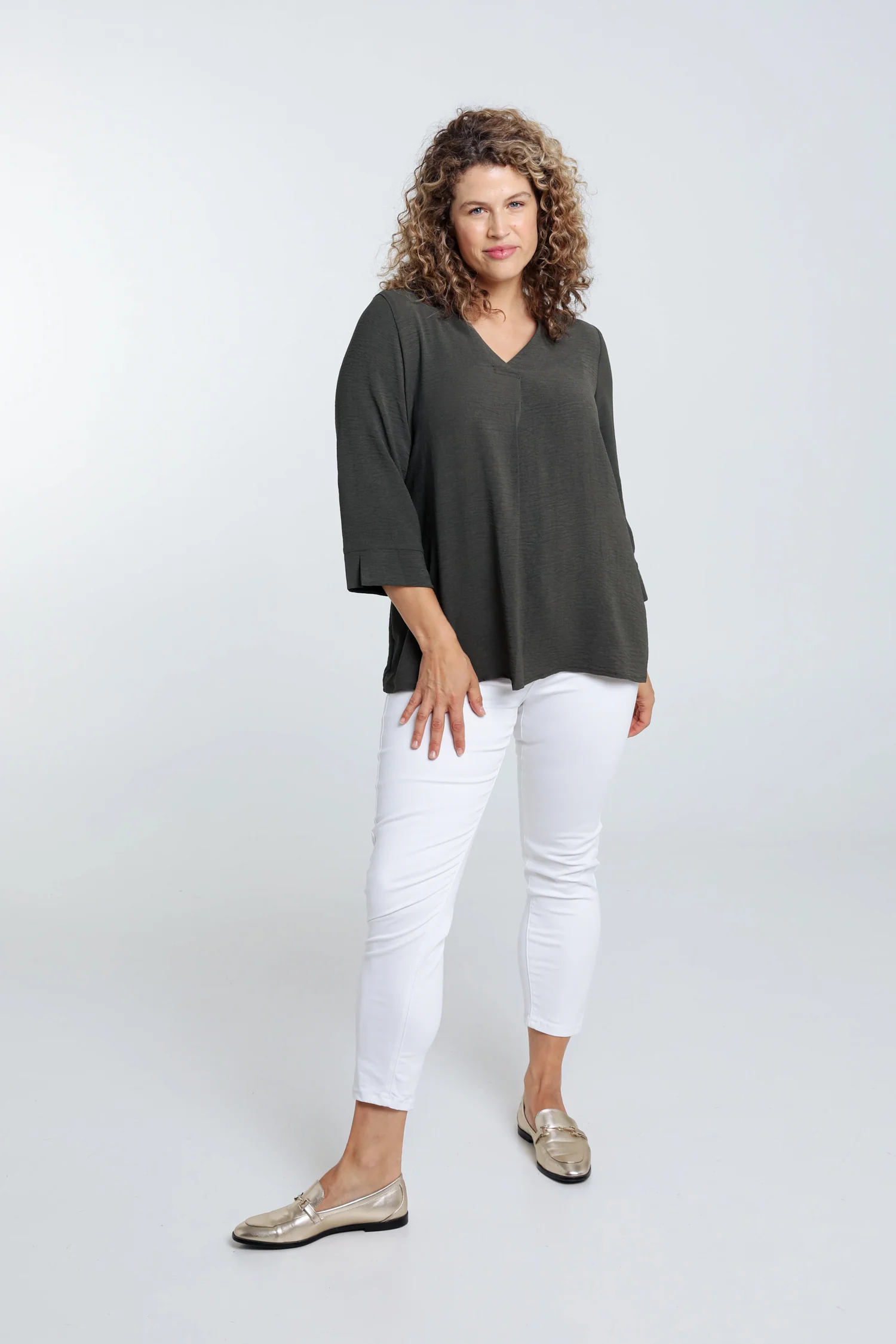 Losse, effen blouse - Image 52