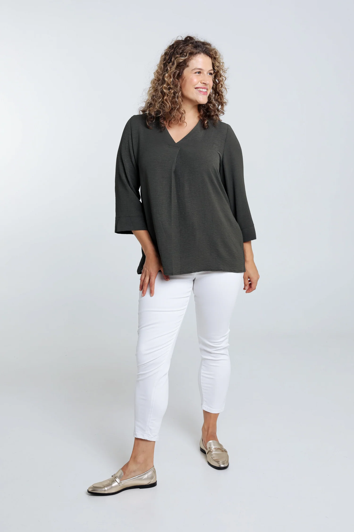 Losse, effen blouse - Image 53