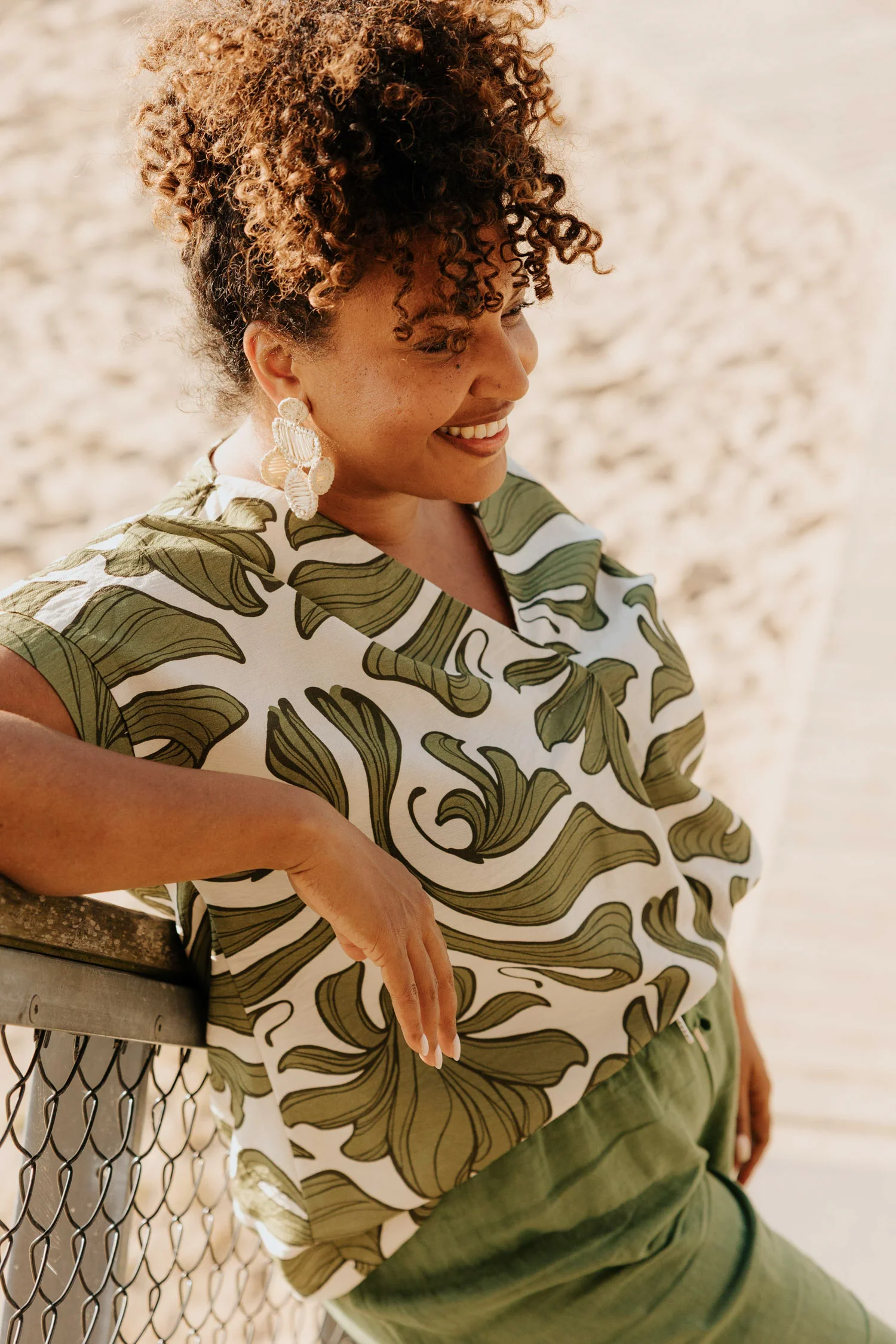 Bicolor blouse met bloemenprint - Image 12