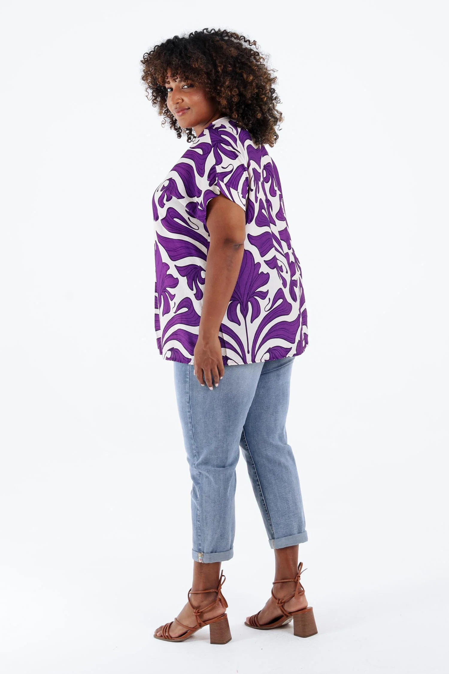 Bicolor blouse met bloemenprint - Image 2