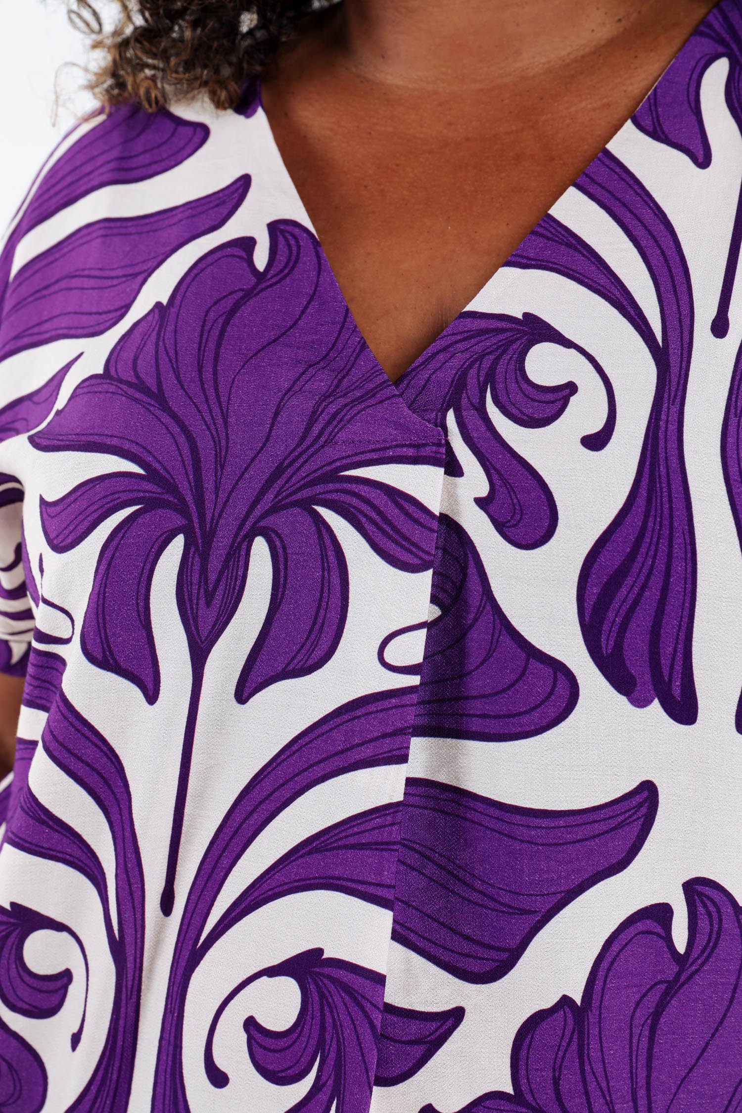 Bicolor blouse met bloemenprint - Image 6