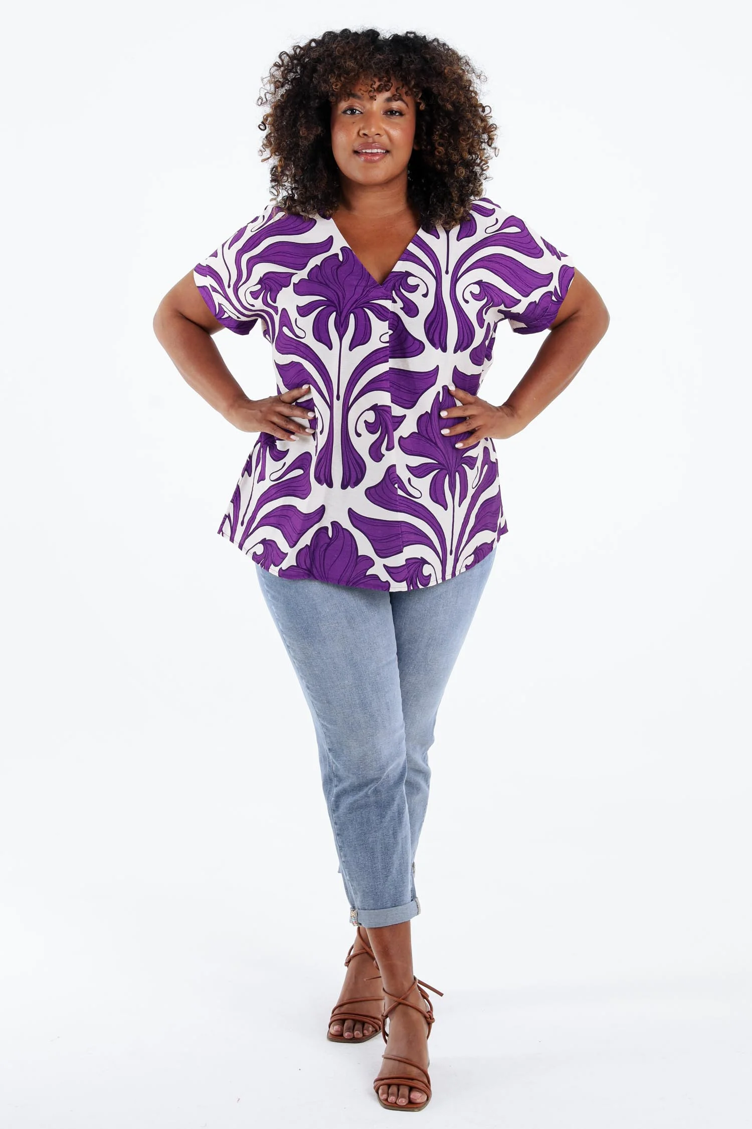 Bicolor blouse met bloemenprint - Image 7
