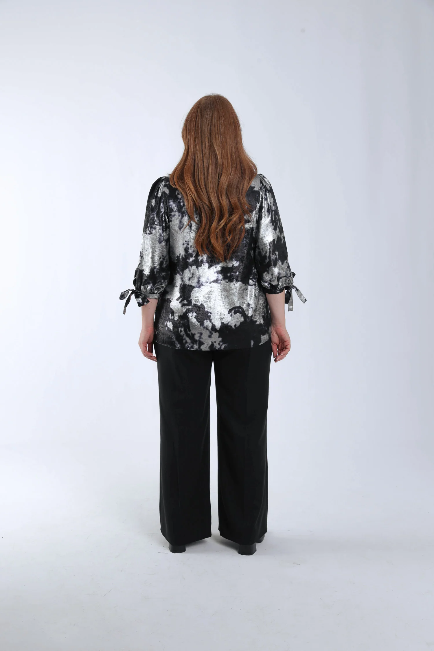 Satinachtige blouse tie-dye effect - Image 2