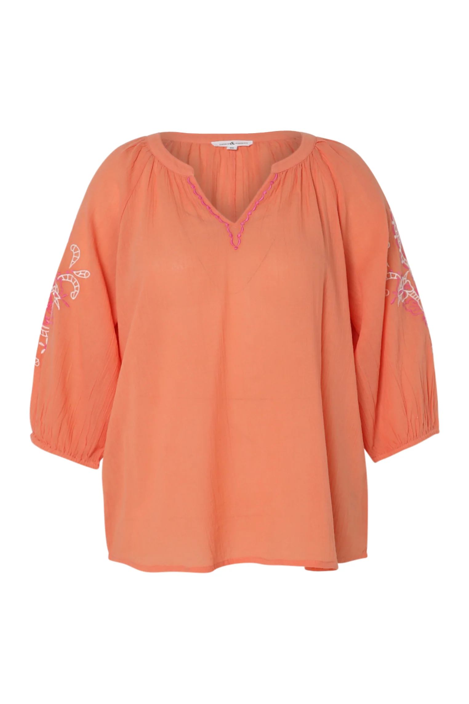 Effen katoenen blouse met borduursels - Image 10