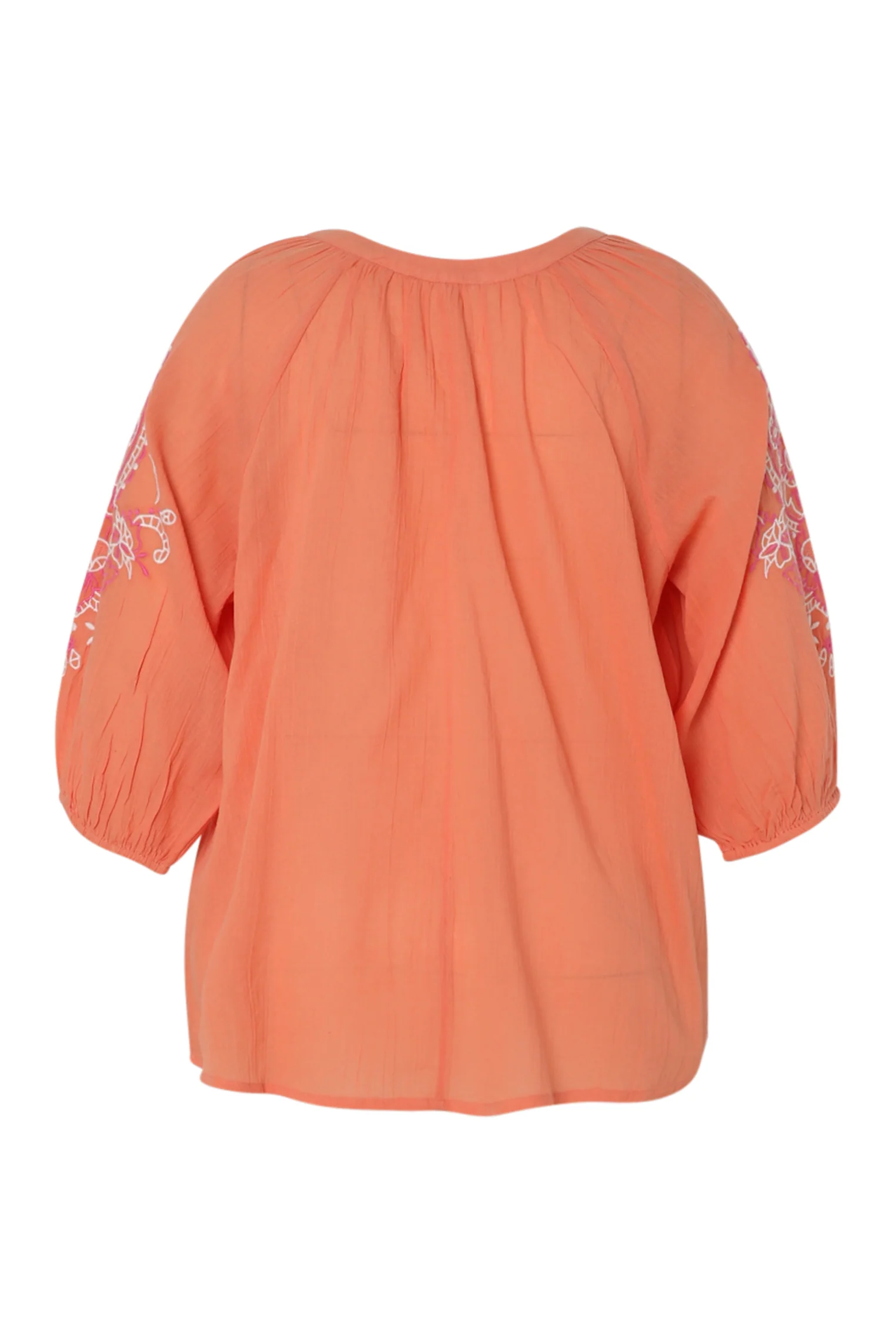 Effen katoenen blouse met borduursels - Image 11