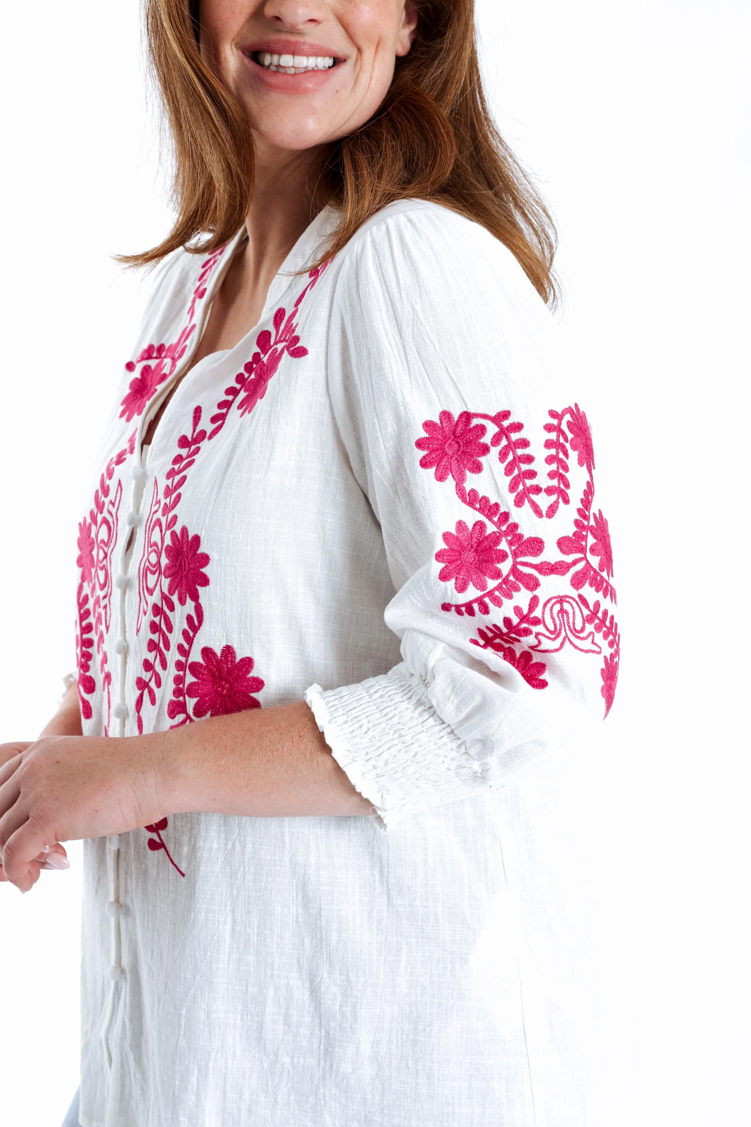 Katoenen blouse met borduursels - Image 6