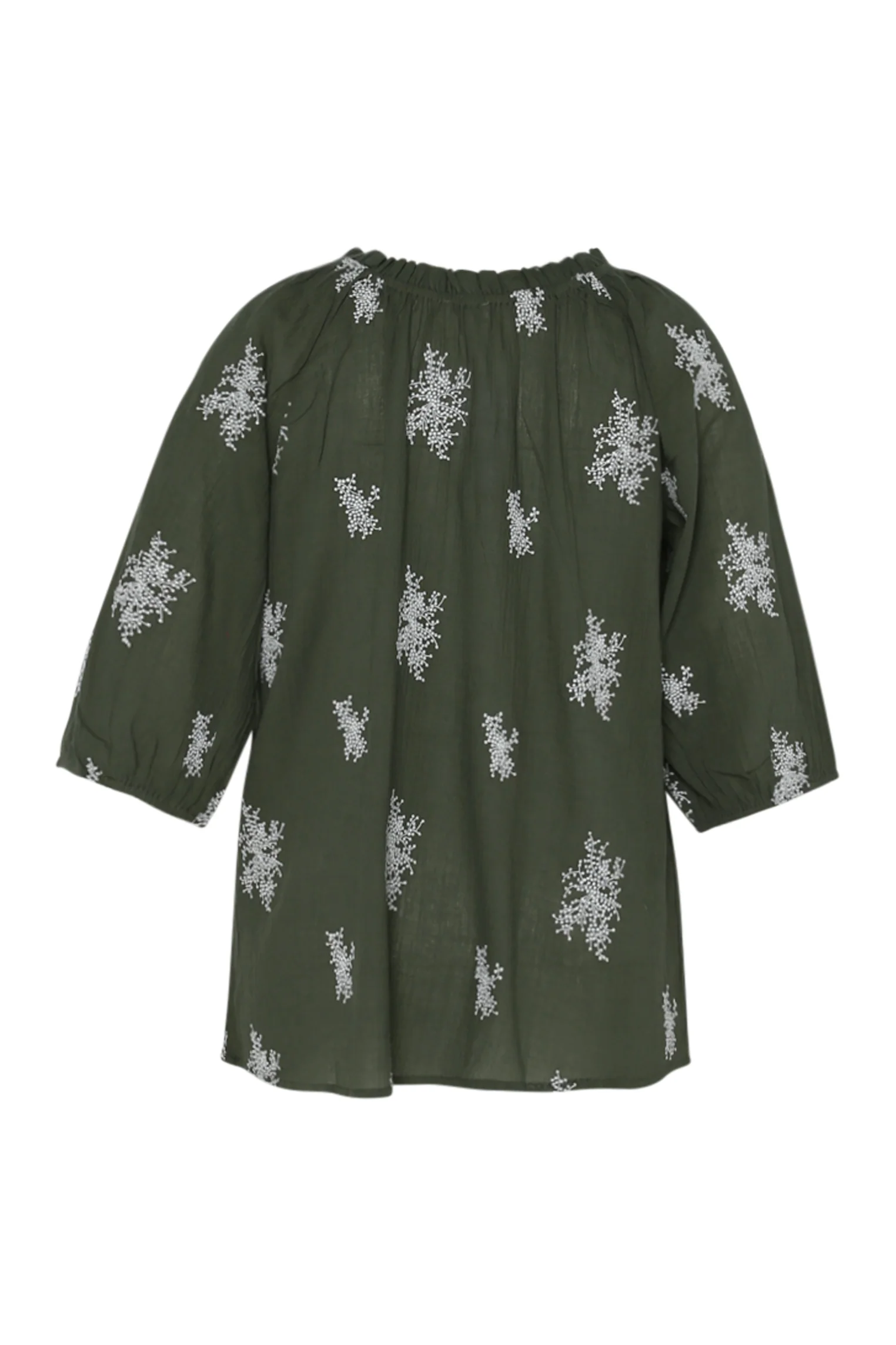 Katoenen blouse met bloemenborduursels - Image 3