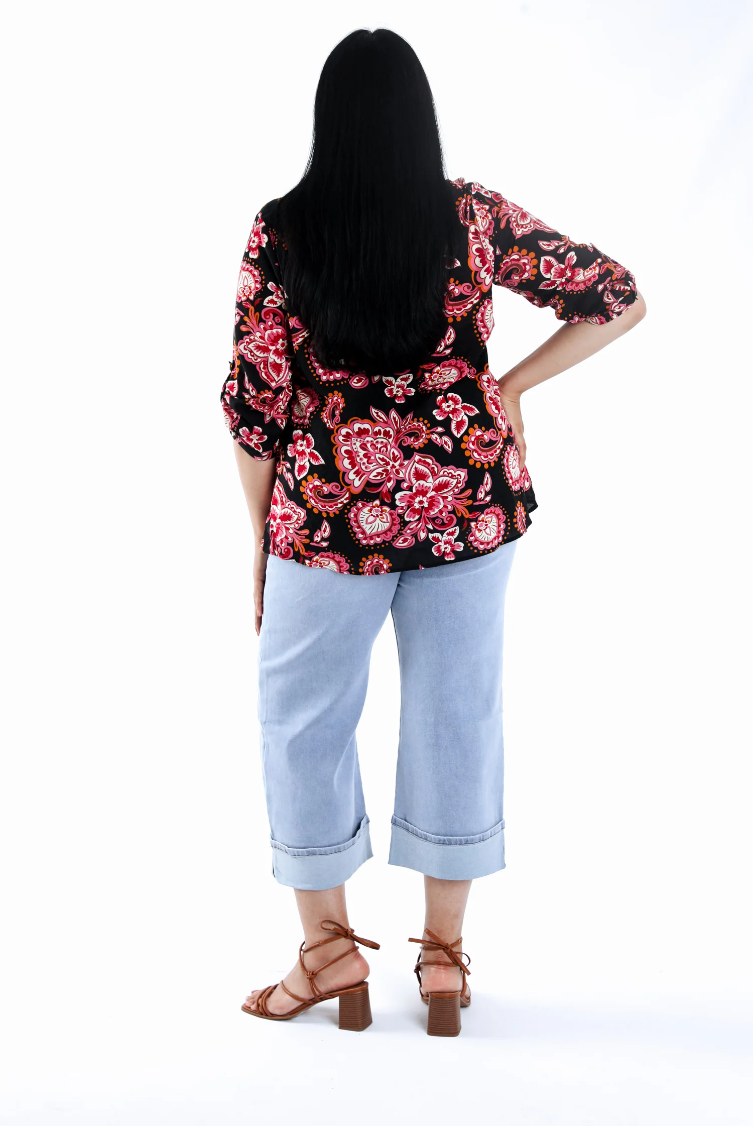 Blouse van katoen en viscose met paisleyprint - Image 2