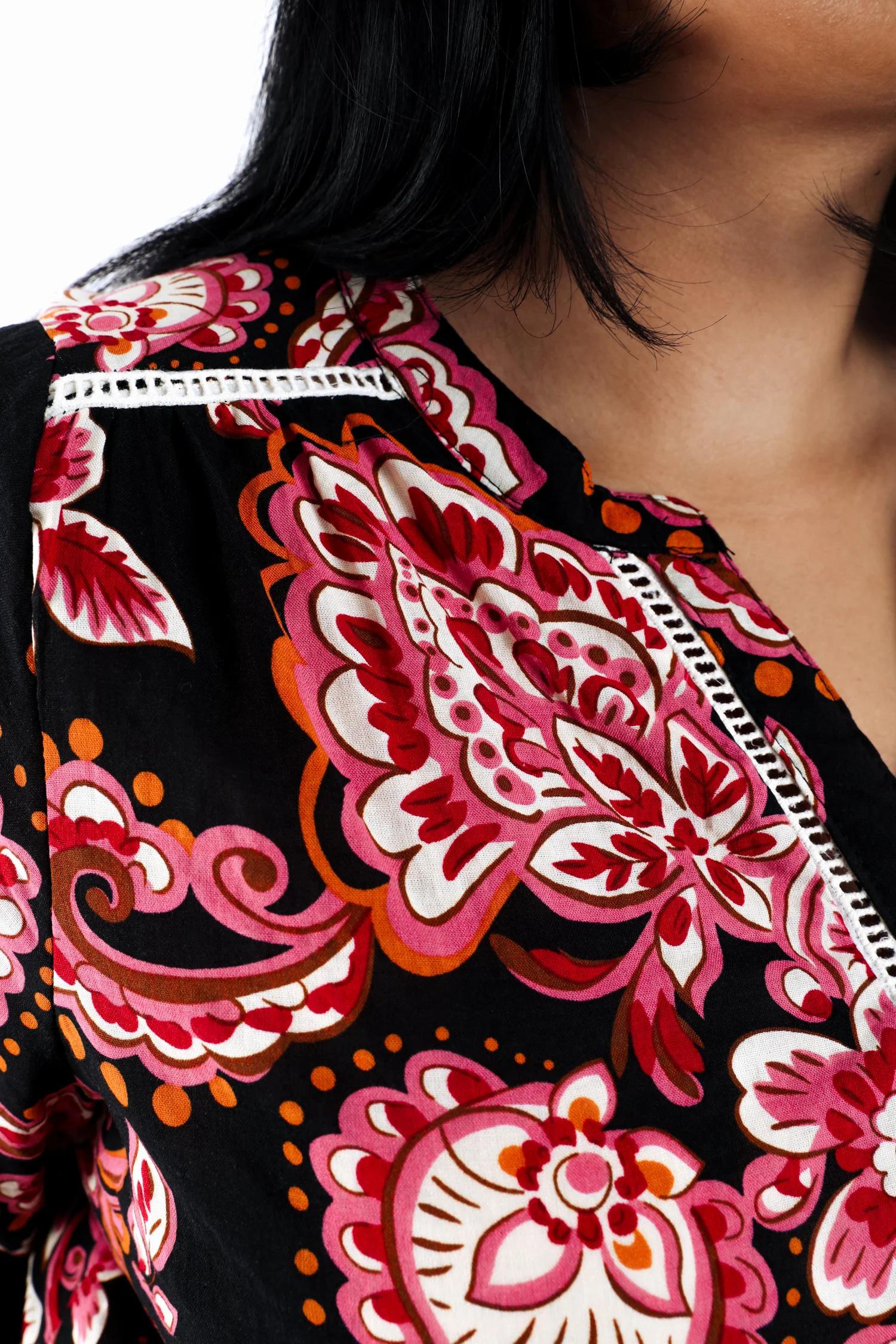 Blouse van katoen en viscose met paisleyprint - Image 5
