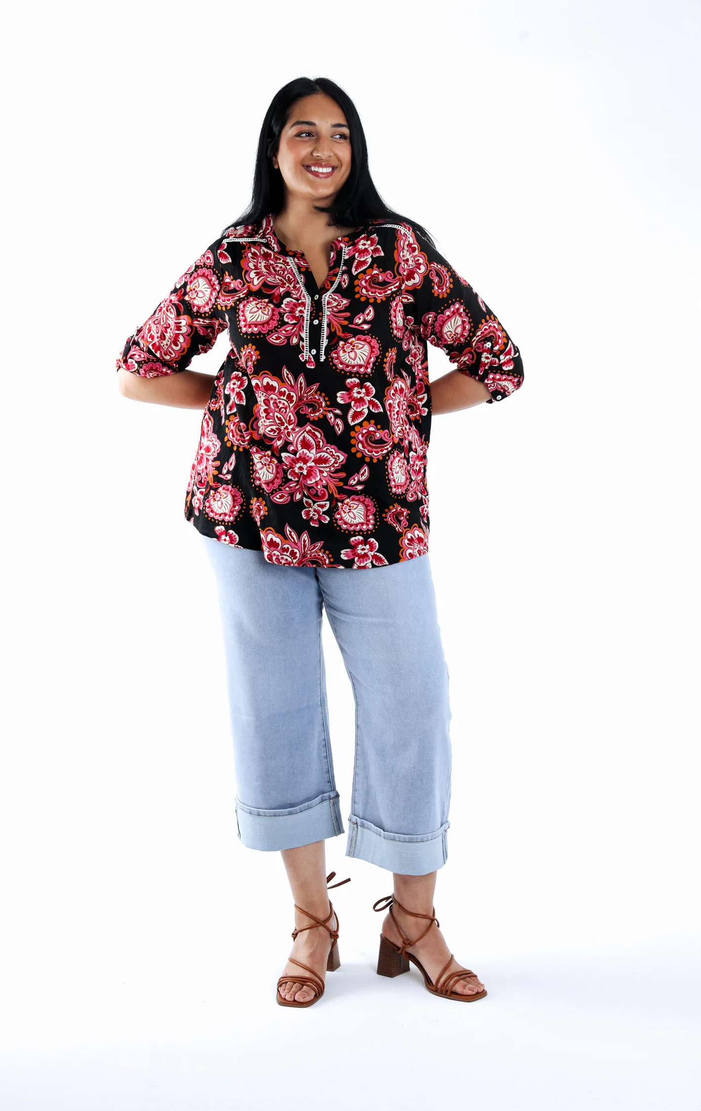Blouse van katoen en viscose met paisleyprint - Image 6