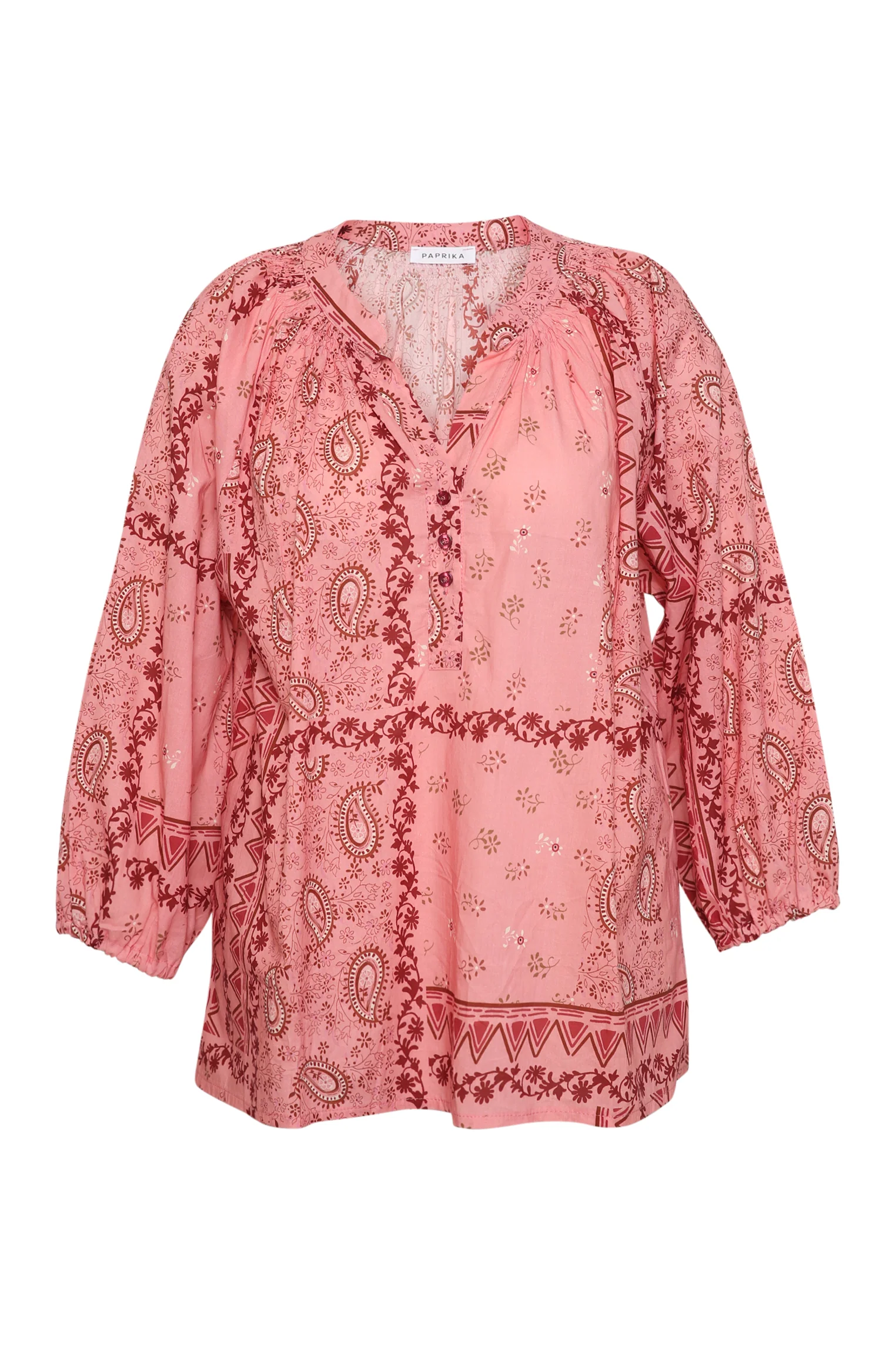 Blouse van katoen met bandana print - Image 10