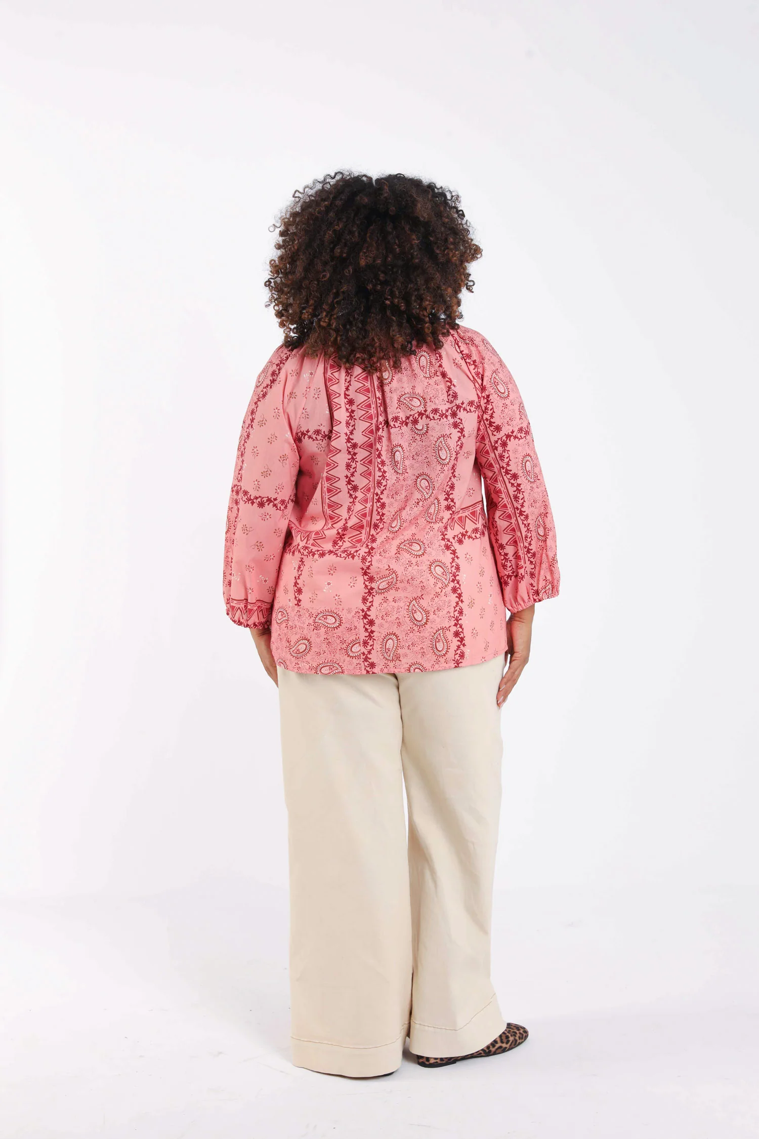 Blouse van katoen met bandana print - Image 2