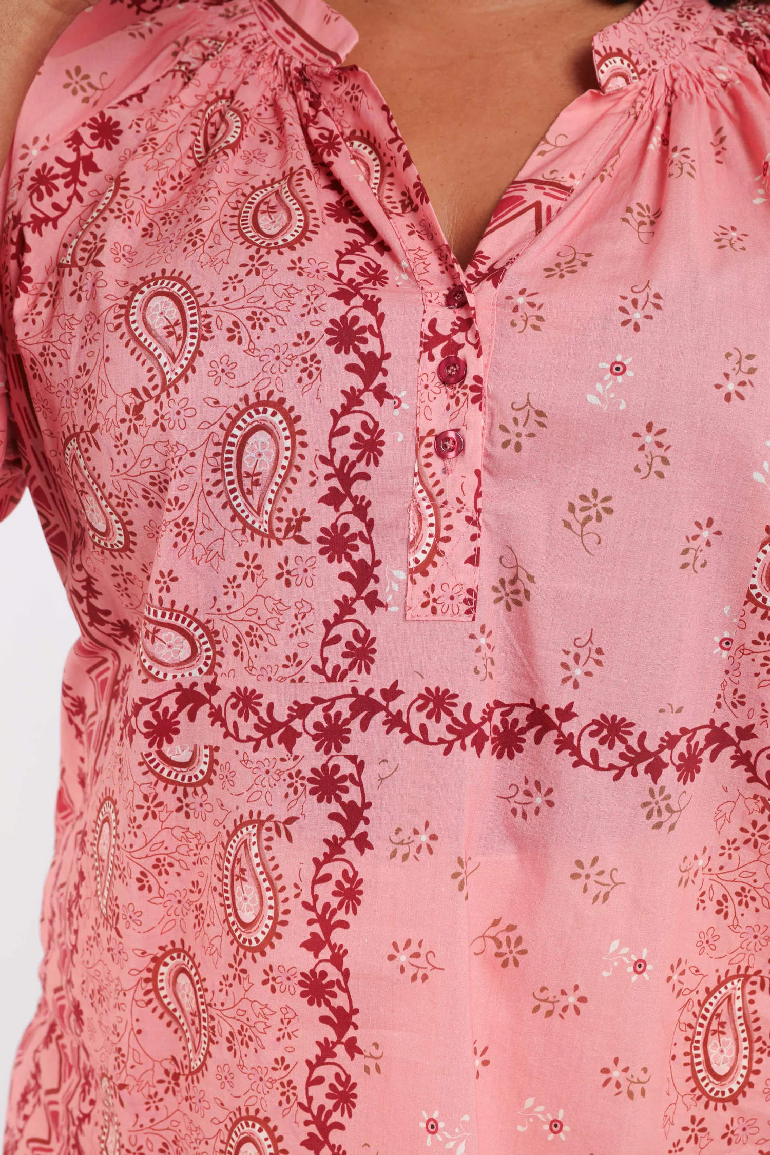 Blouse van katoen met bandana print - Image 4