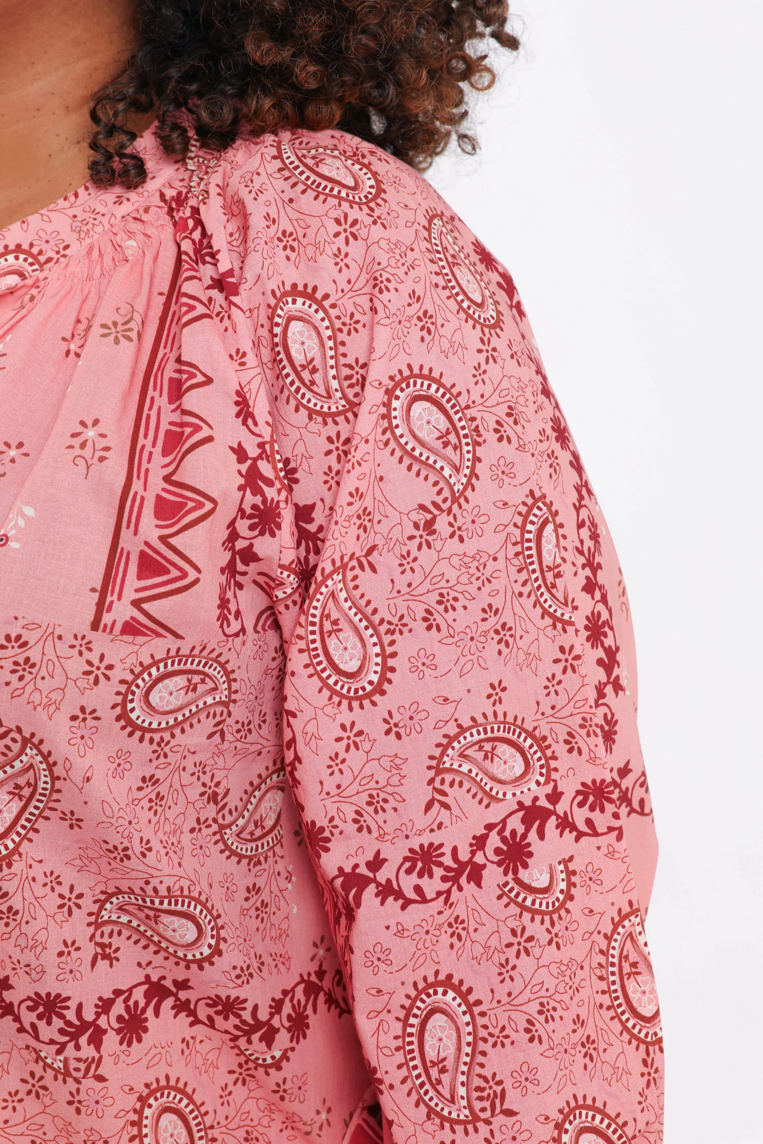 Blouse van katoen met bandana print - Image 5