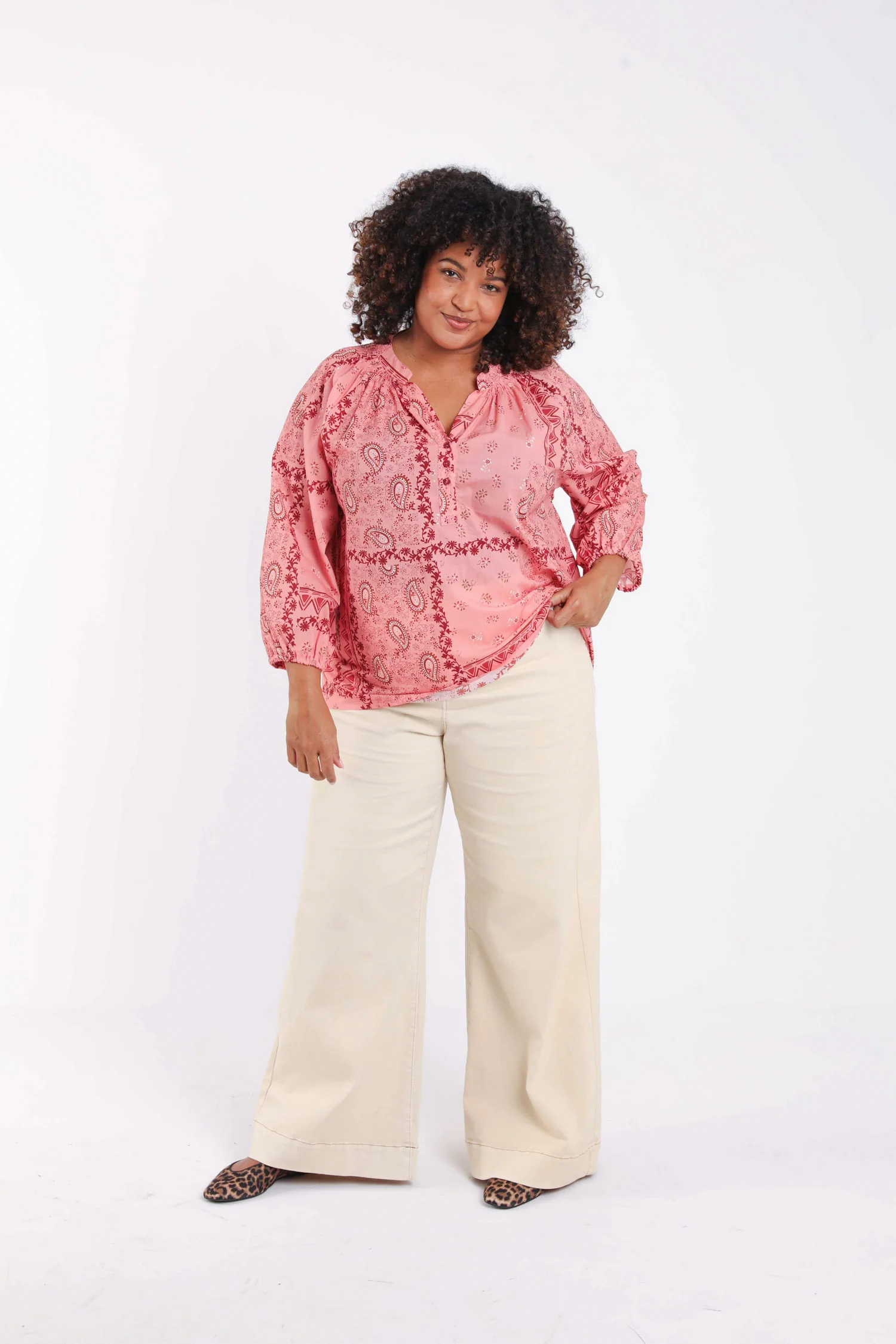 Blouse van katoen met bandana print - Image 7