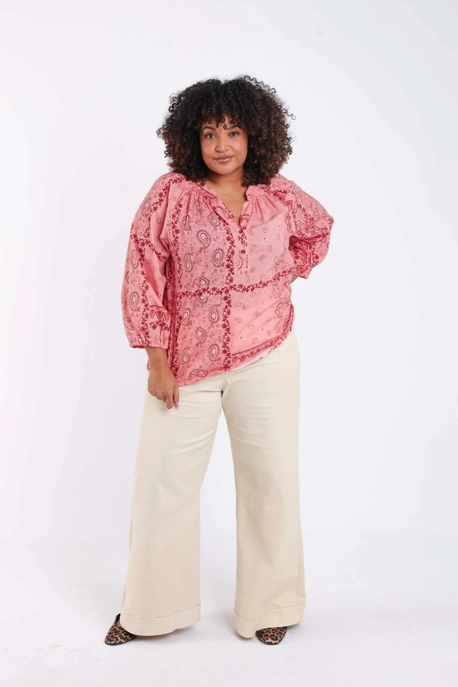 Blouse van katoen met bandana print - Image 9