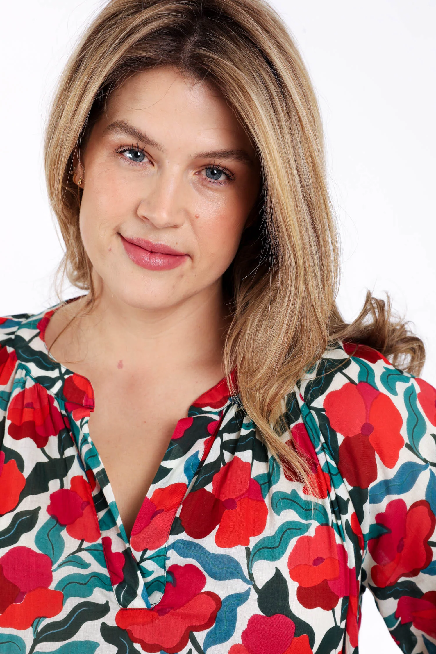Blouse van katoen met bloemenprint - Image 3