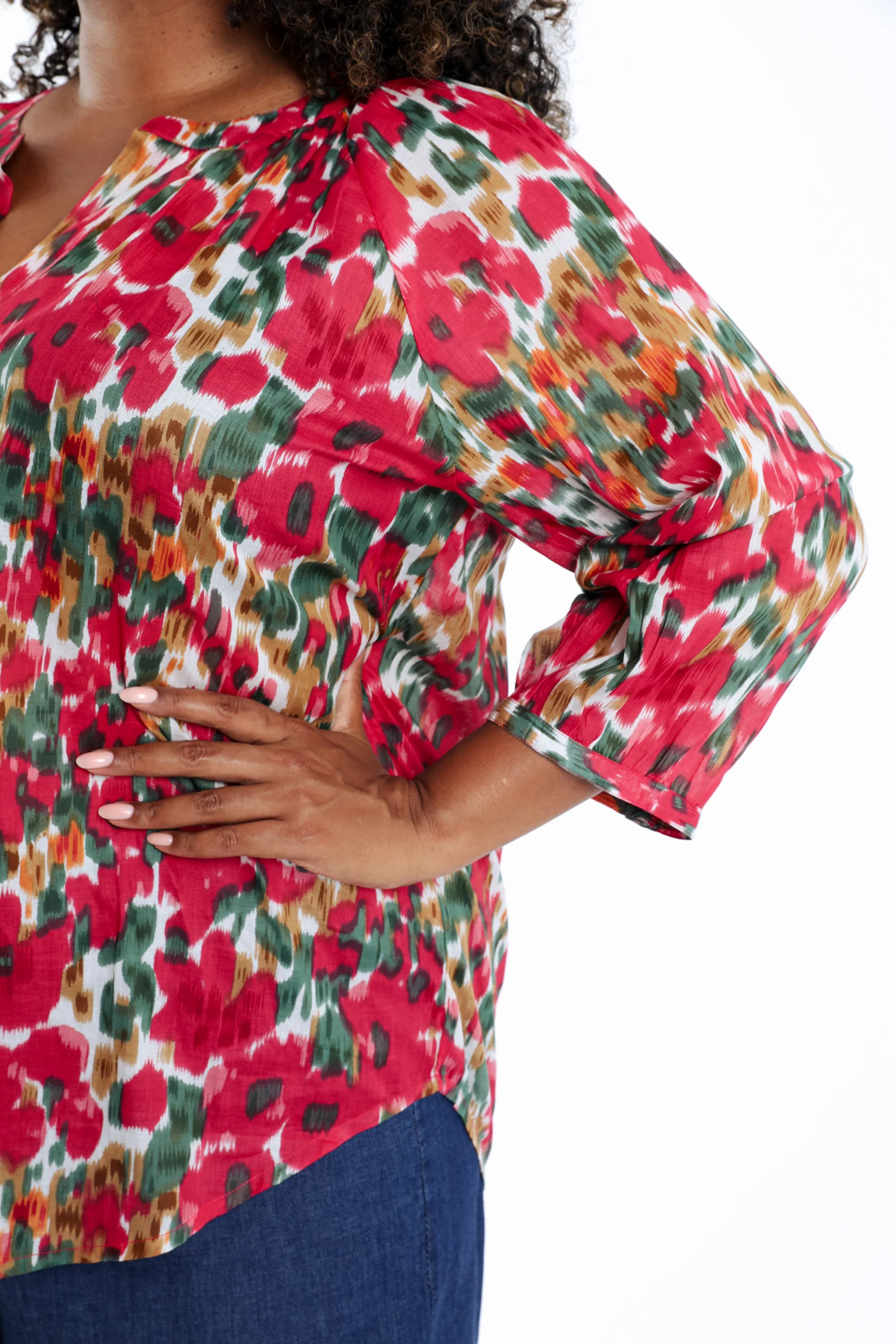 Blouse van katoen met bloemenprint - Image 4