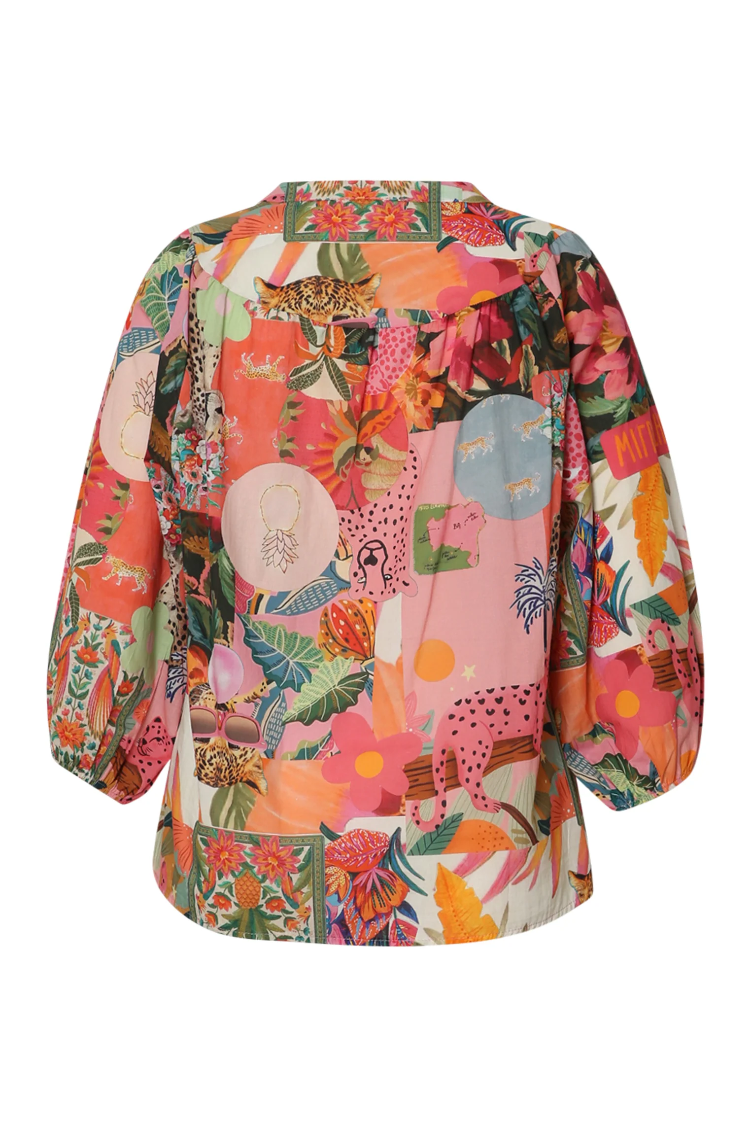 Blouse van katoen met jungleprint - Image 11