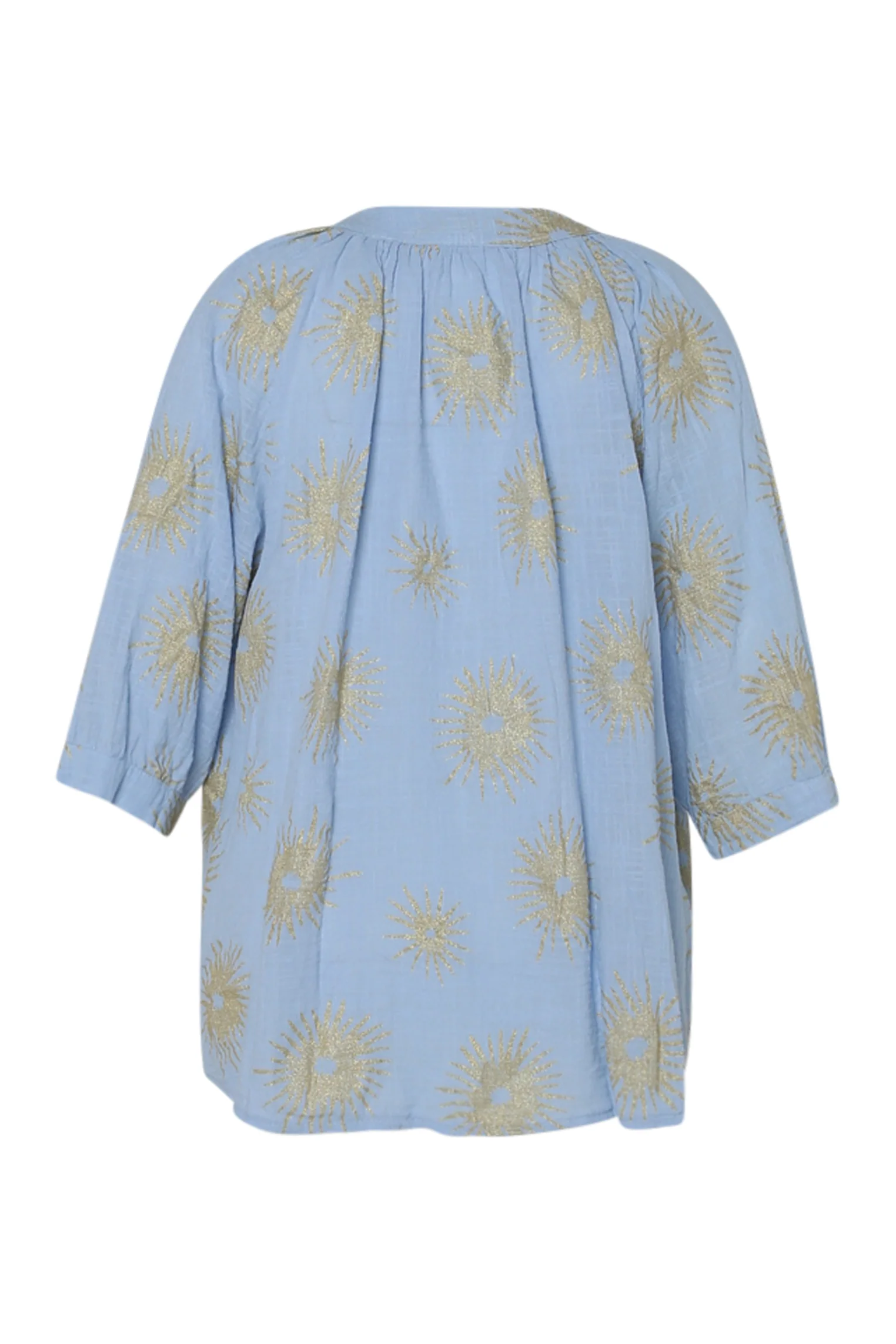 Blouse van katoen met folie zonprint - Image 22