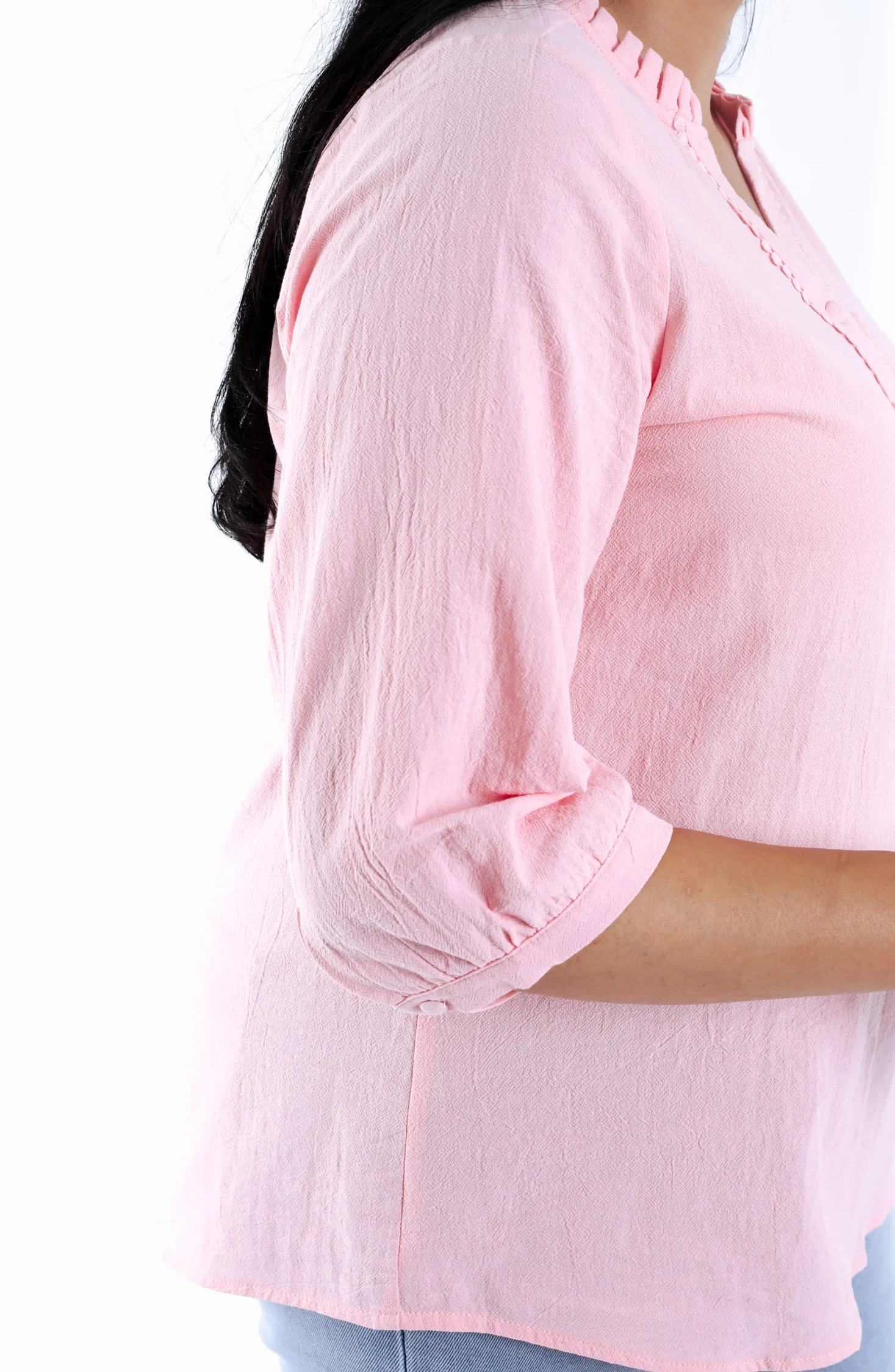 Effen katoenen blouse - Image 5