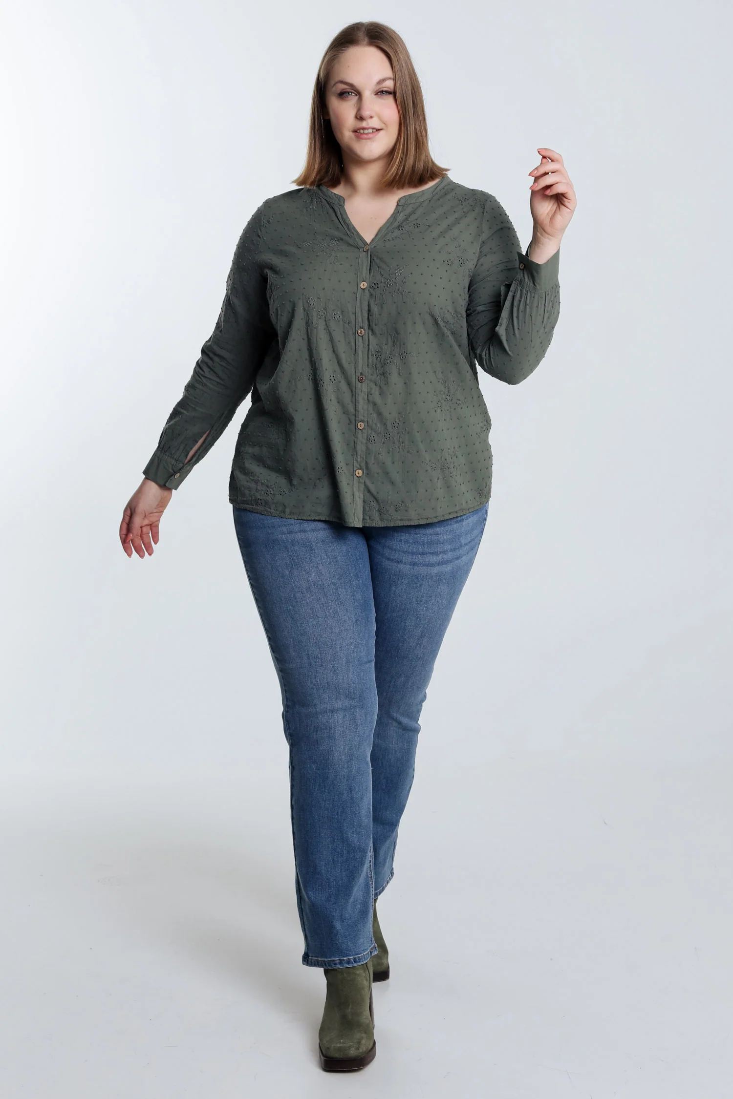  Katoenen blouse met borduursels  - Image 7