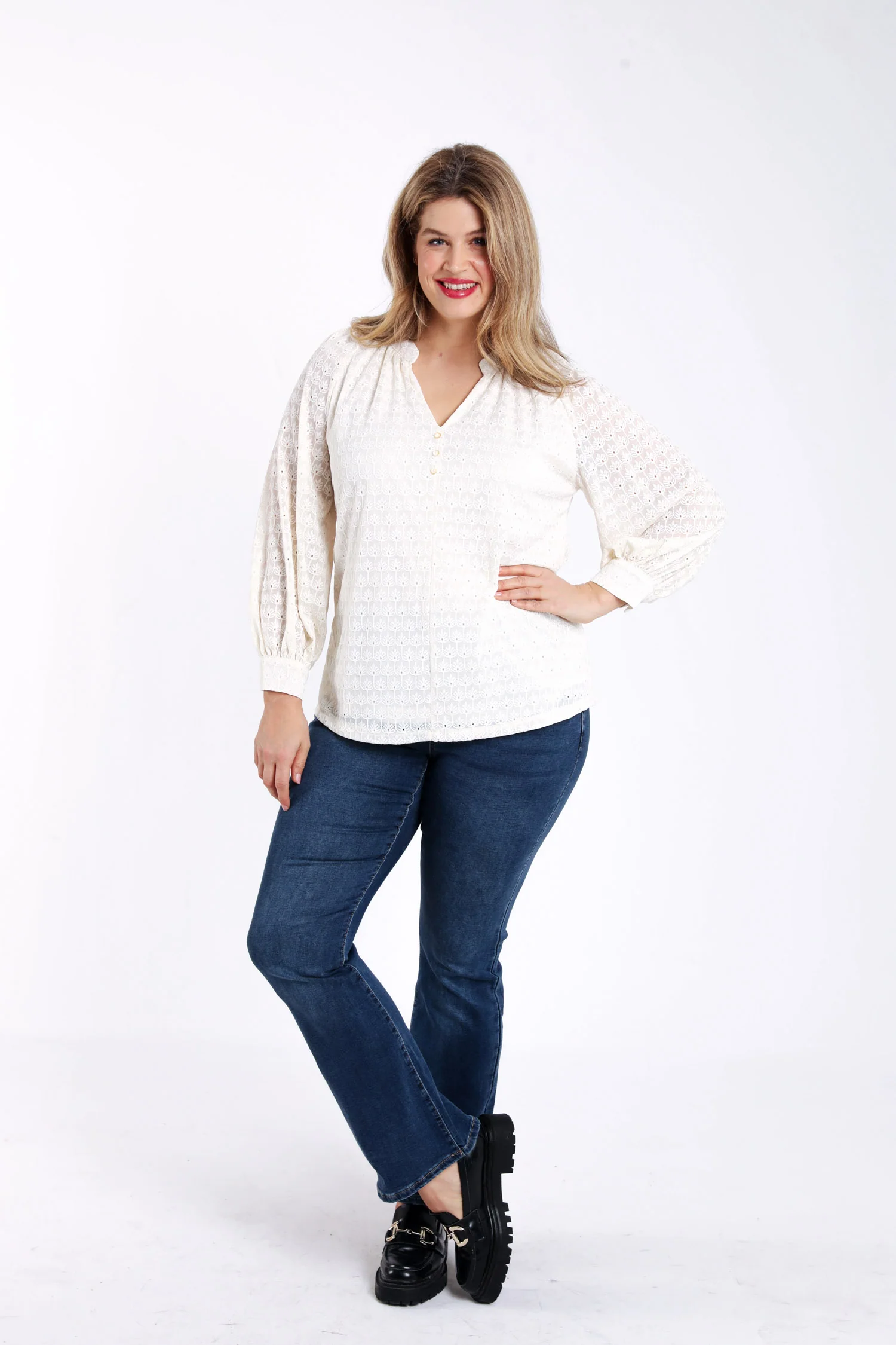 Effen kanten blouse - Image 7