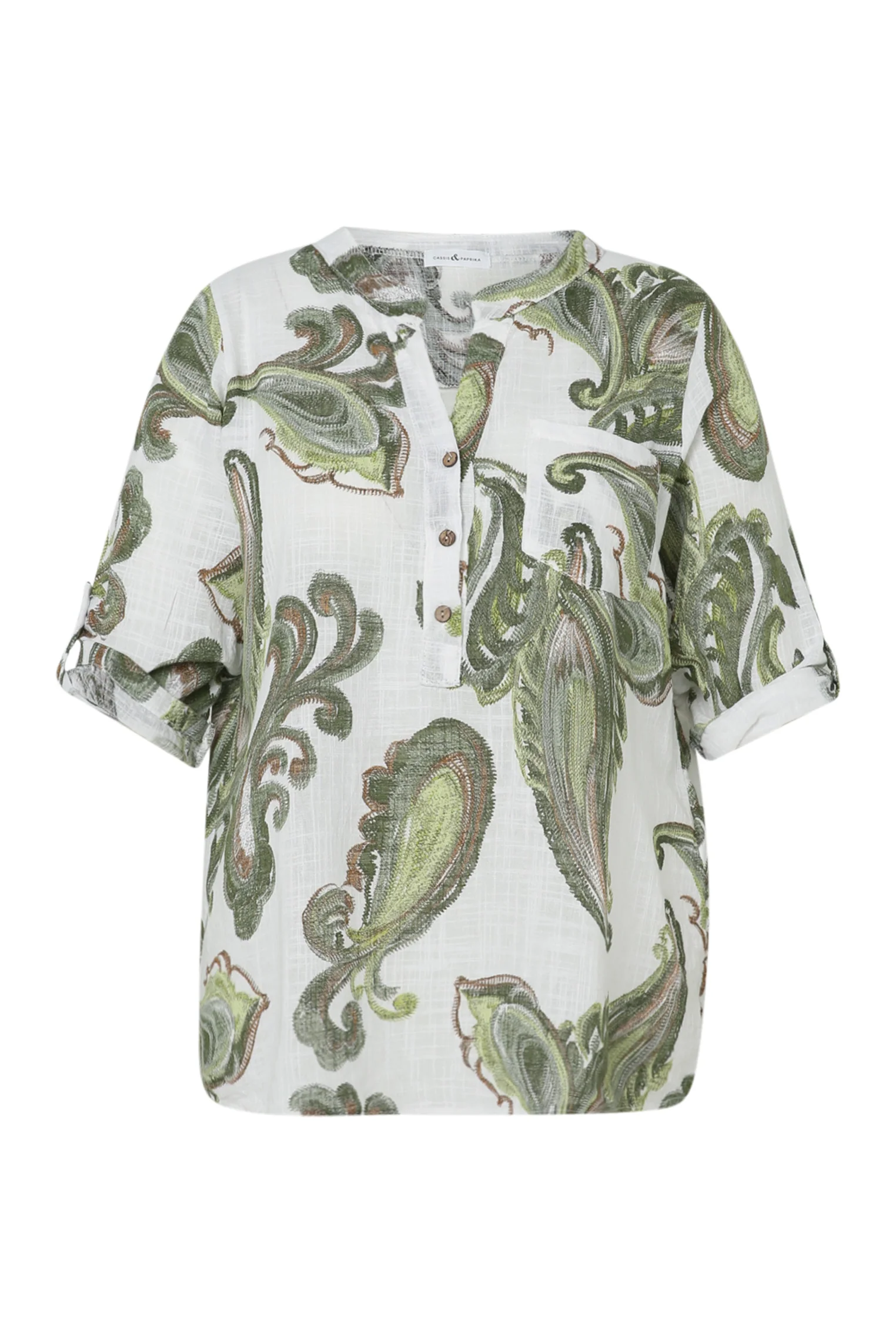 Blouse van katoen gaas met paisleyprint - Image 10