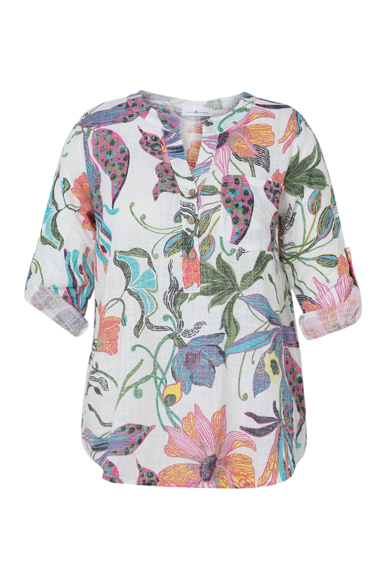 Blouse van katoenen mousseline met bloemenprint - Image 10