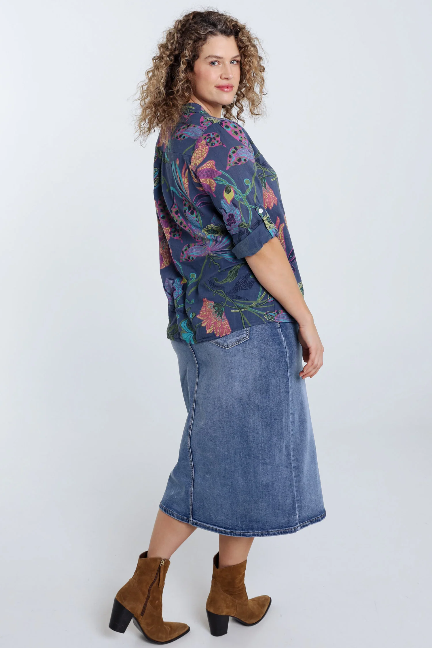 Blouse van katoenen mousseline met bloemenprint - Image 13